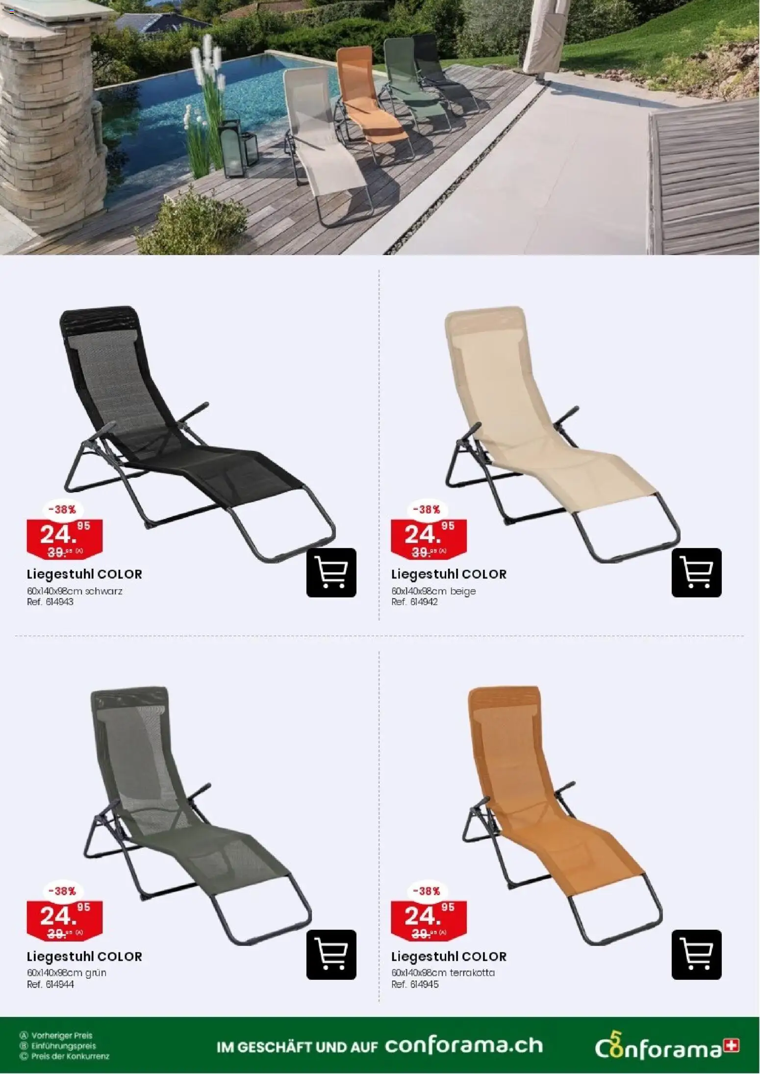 Conforama aktionen Sonnenliege & Hängesessel – gültig ab 07.10.2026 | Seite: 4 | Produkte: Liegestuhl