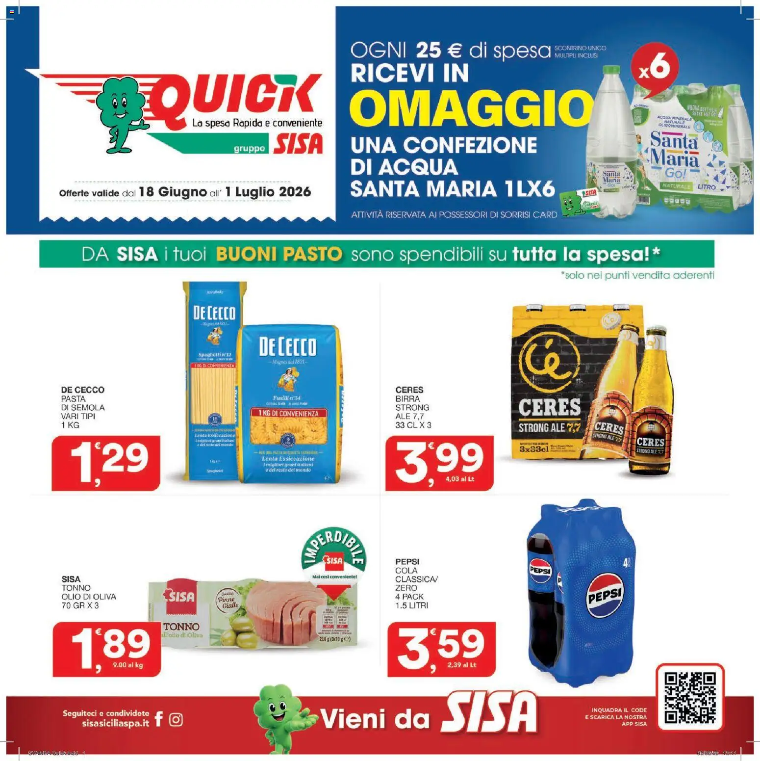 Volantino SISA del 18.06.2026 | Pagina: 1