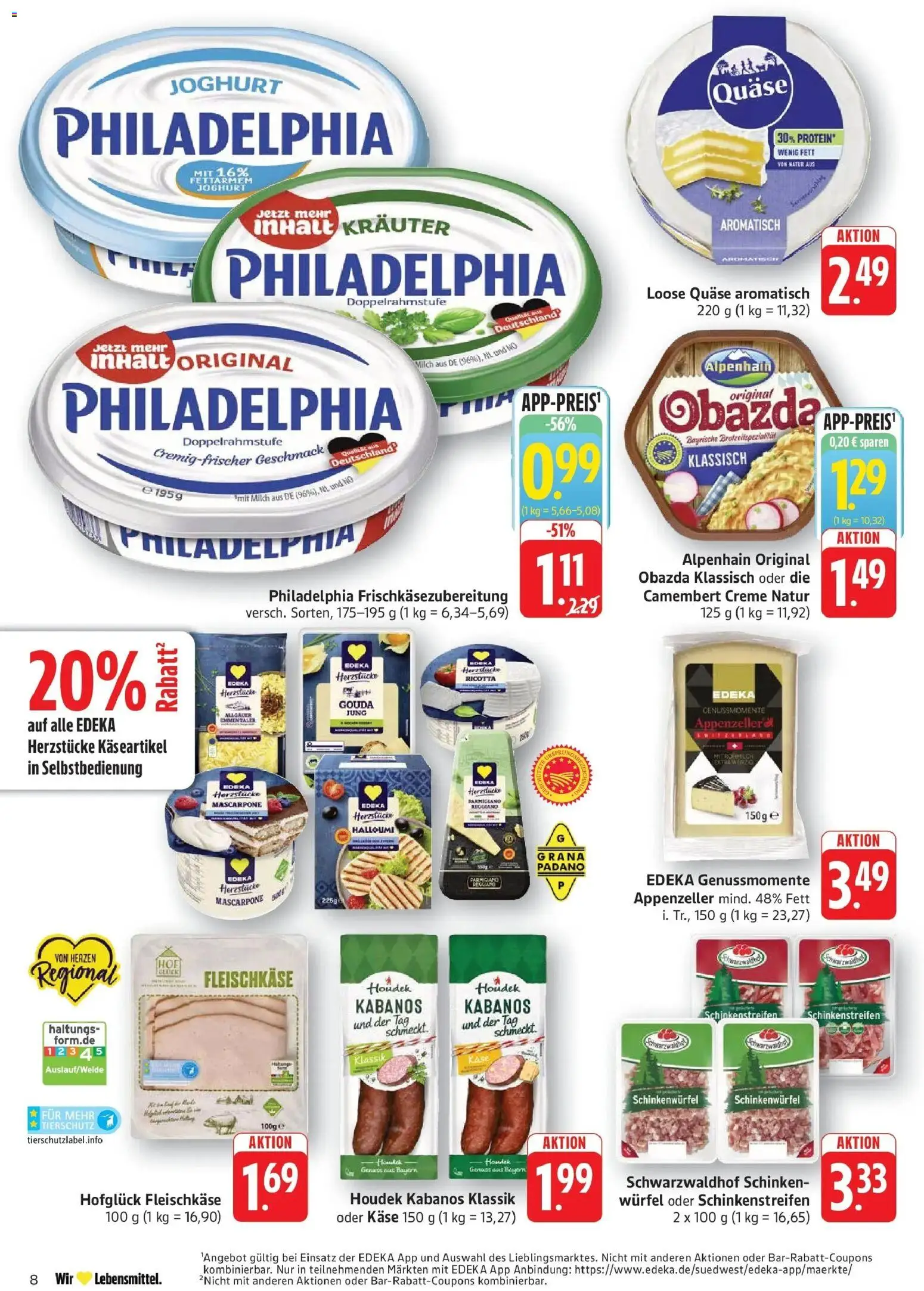 Edeka Prospekt Eislingen (ab 21.09.2026) » Angebote Online | Seite: 8 | Produkte: Milch, Käse, Joghurt, Creme