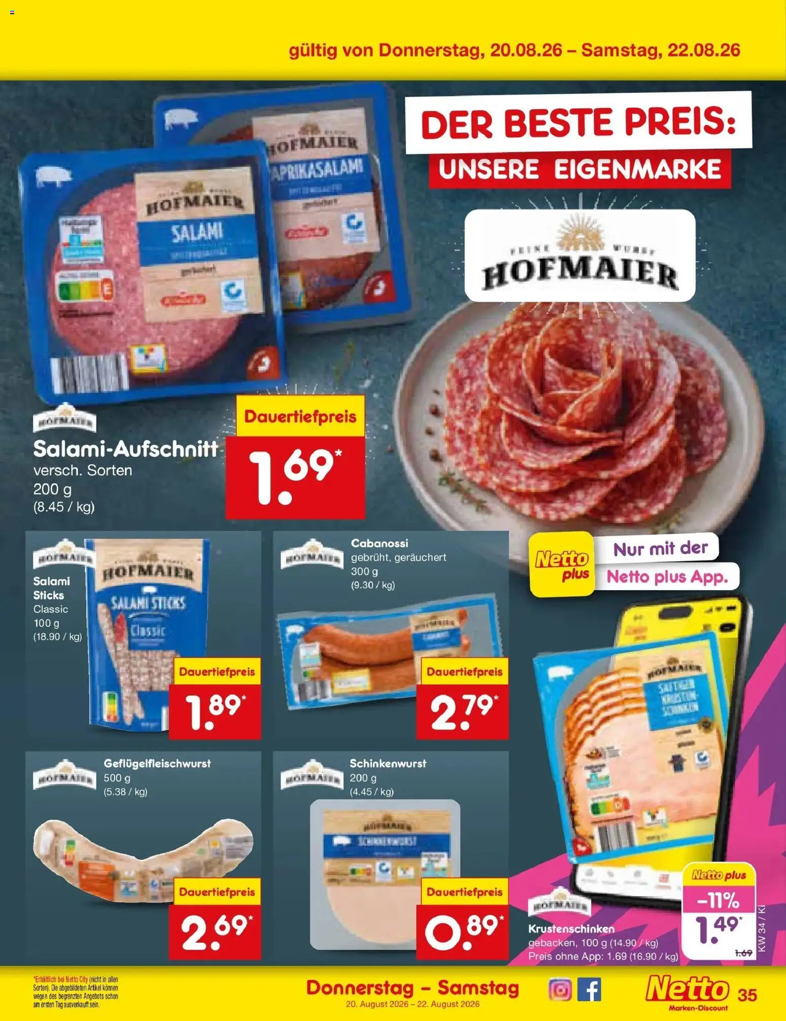 Netto Marken-Discount Prospekt Mistelbach – gültig ab 17.08.2026 | Seite: 53 | Produkte: Salami
