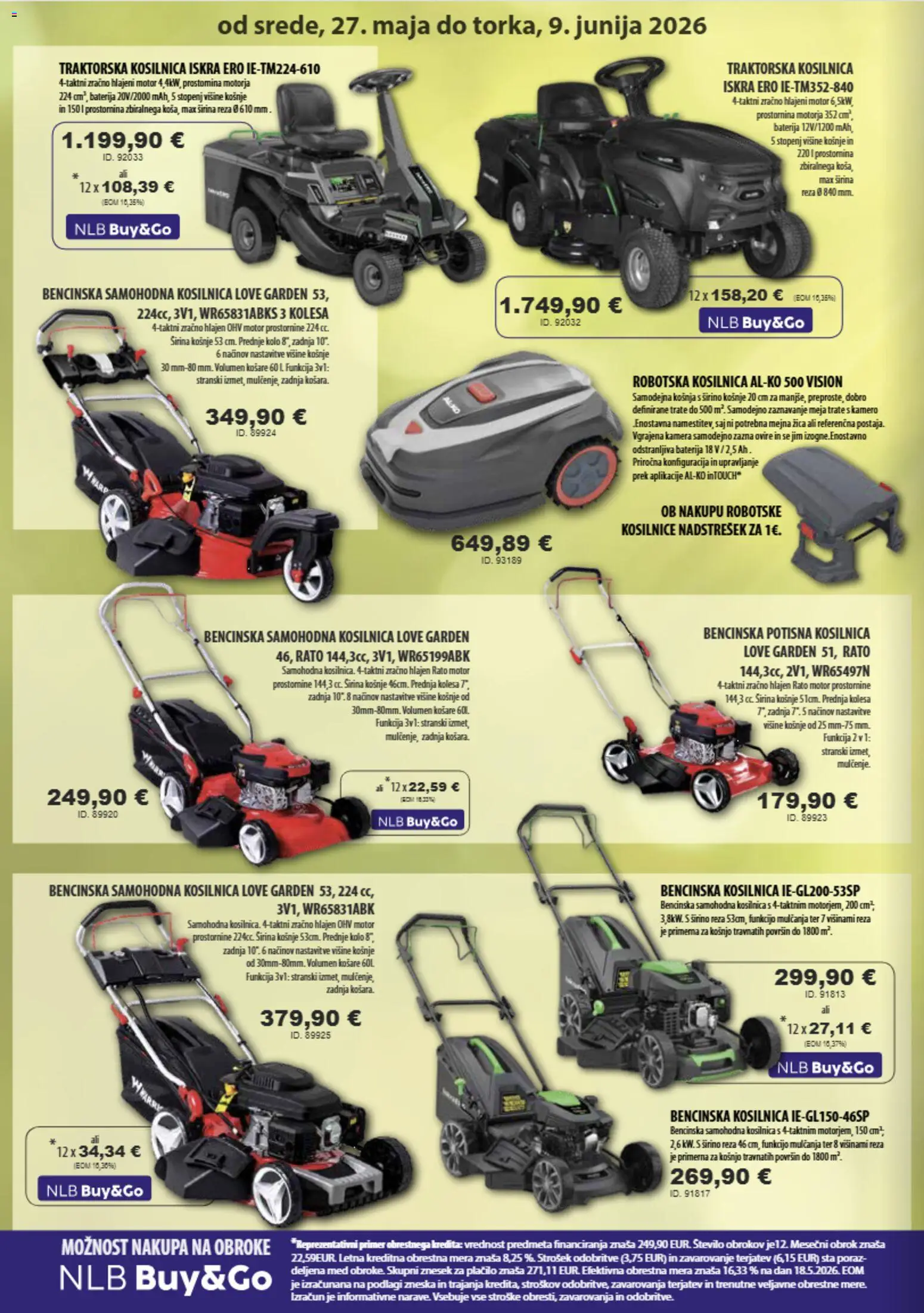 Novi Živex katalog ponudbe – veljaven od 27.05.2026 | Stran: 12 | Izdelki: Baterija, Kamera, Kosilnica, Robotska kosilnica