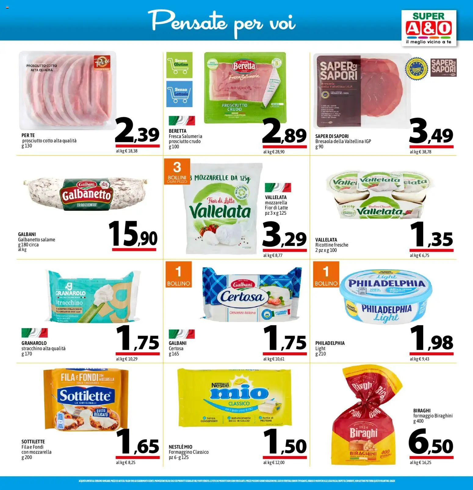 Volantino A&O del 06/08/2026 | Pagina: 5 | Prodotti: Salame, Mozzarella, Stracchino, Terra