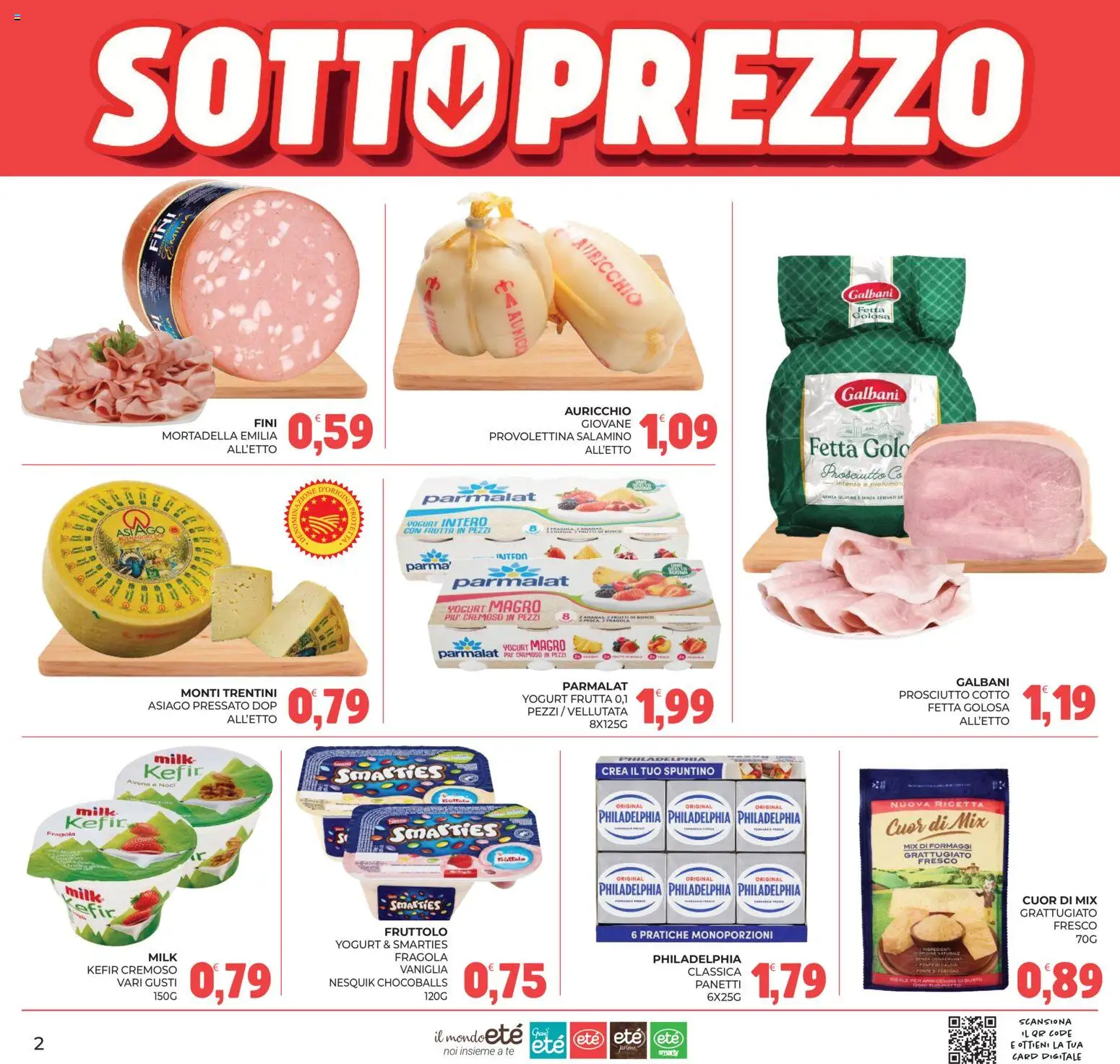 Volantino Eté del 28/07/2026 | Pagina: 2 | Prodotti: Vaniglia, Yogurt, Frutta, Mortadella