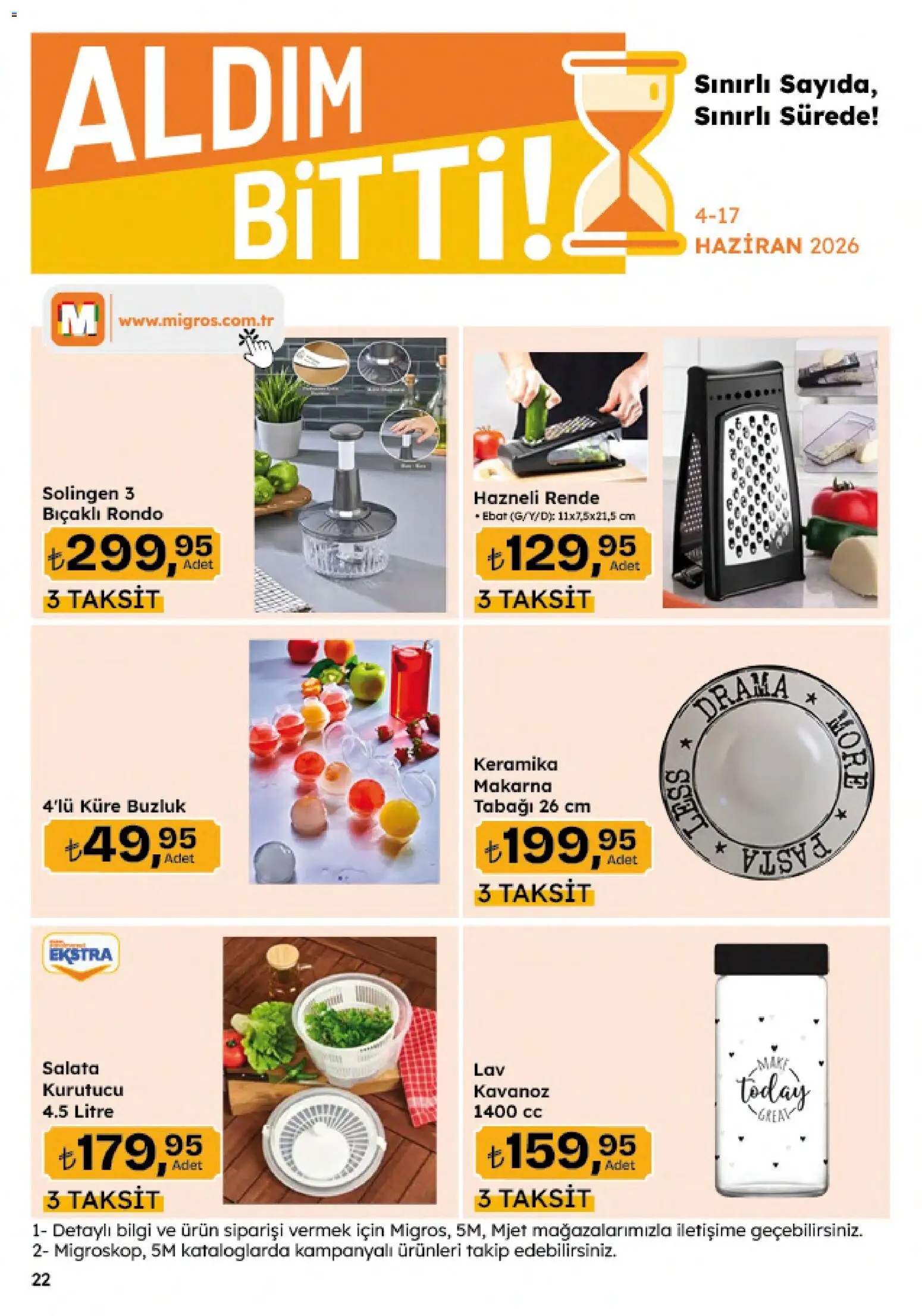 Migros Katalog - 5M Migroskop Dijital - 04.06.2026 tarihinden itibaren geçerlidir | Sayfa: 145 | Ürünler: Küre, Makarna, Salata, Kurutucu