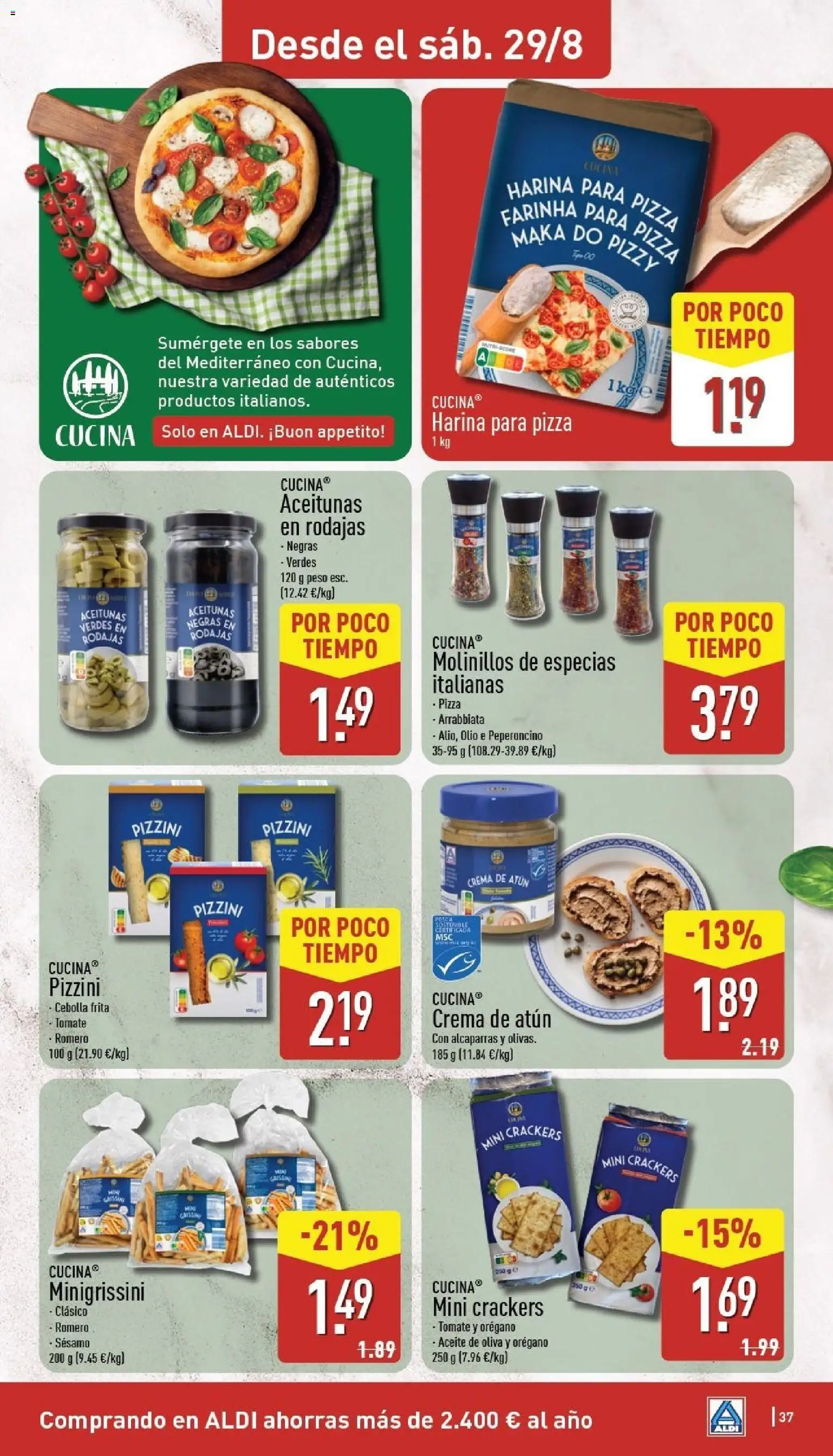 Aldi folleto Canarias │ válido desde el 24/08/2026 | Página: 37 | Productos: Aceitunas, Harina para pizza, Harina, Especias