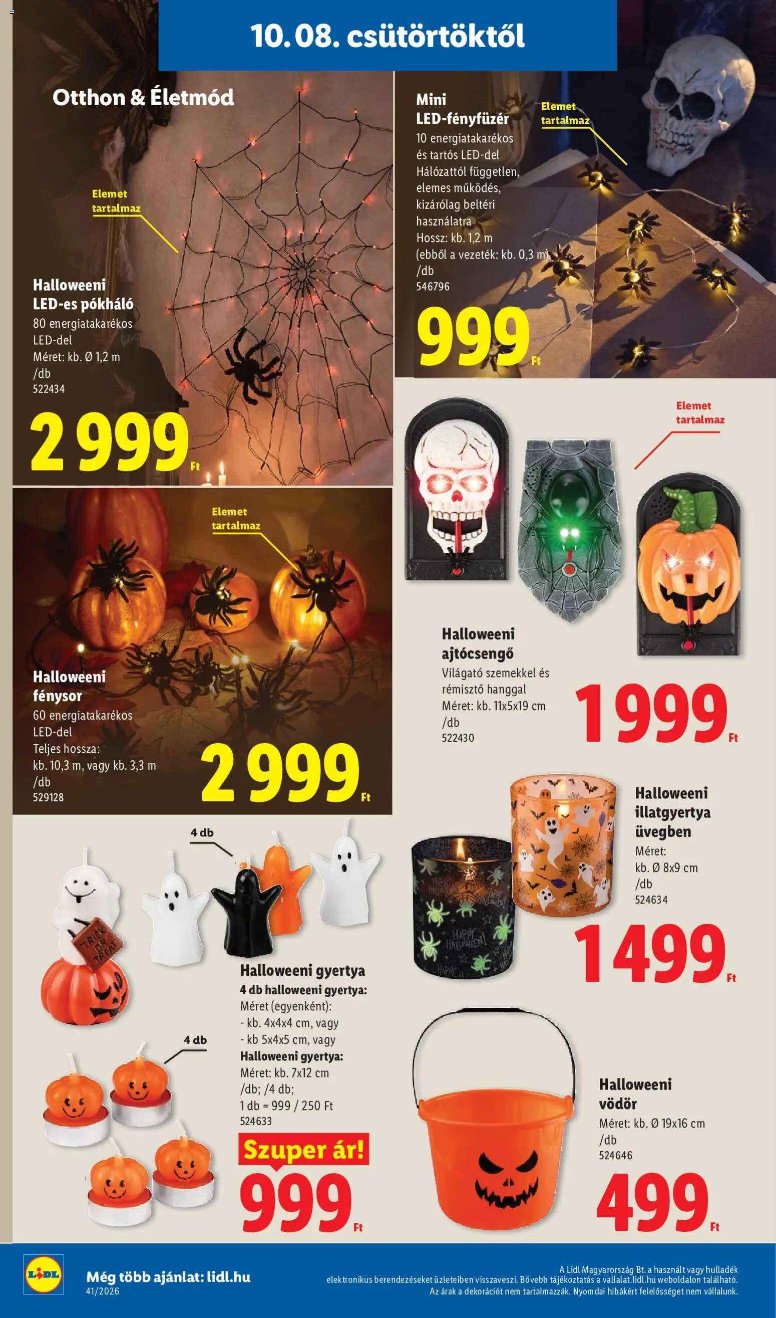 Lidl akciós ujság - amely érvényes a következő dátumtól: 2026.10.08. | Oldal: 38