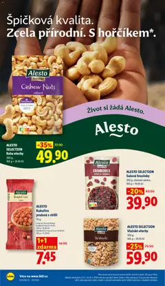 Náhled letáku ALESTO SELECTION Kešu ořechy, 200 g, natural od 13.07.2026 | Strana: 2 | Produkty: Sušené brusinky, Kešu, Vlašské ořechy, Protein