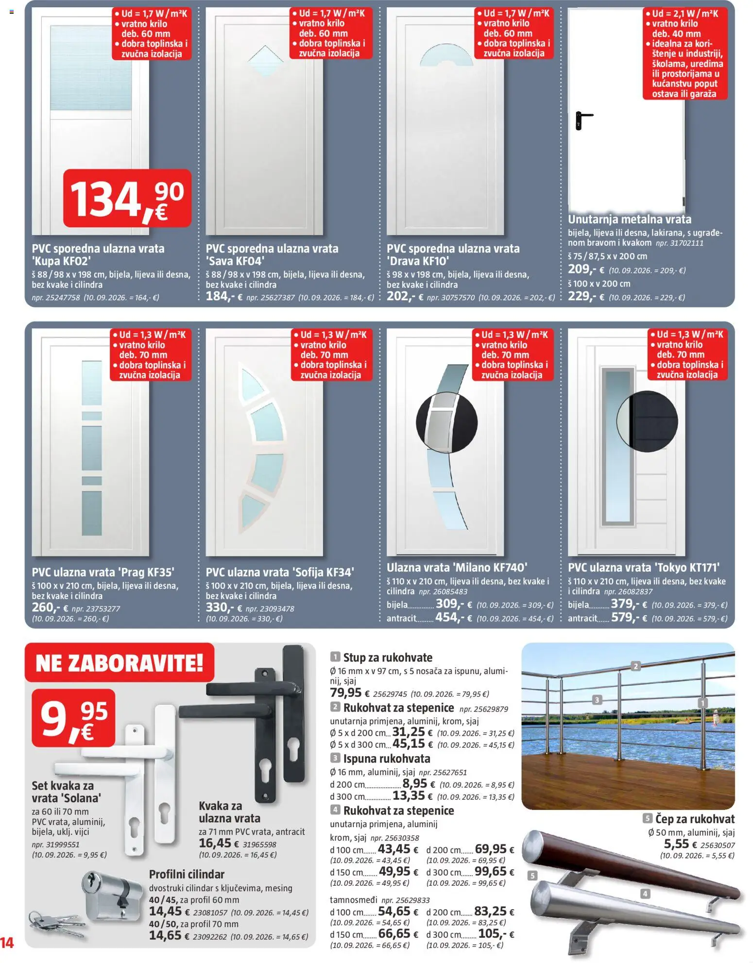 Bauhaus katalog | vrijedi od 30.09.2026 | Stranica: 14 | Proizvodi: Vrata, Kvaka