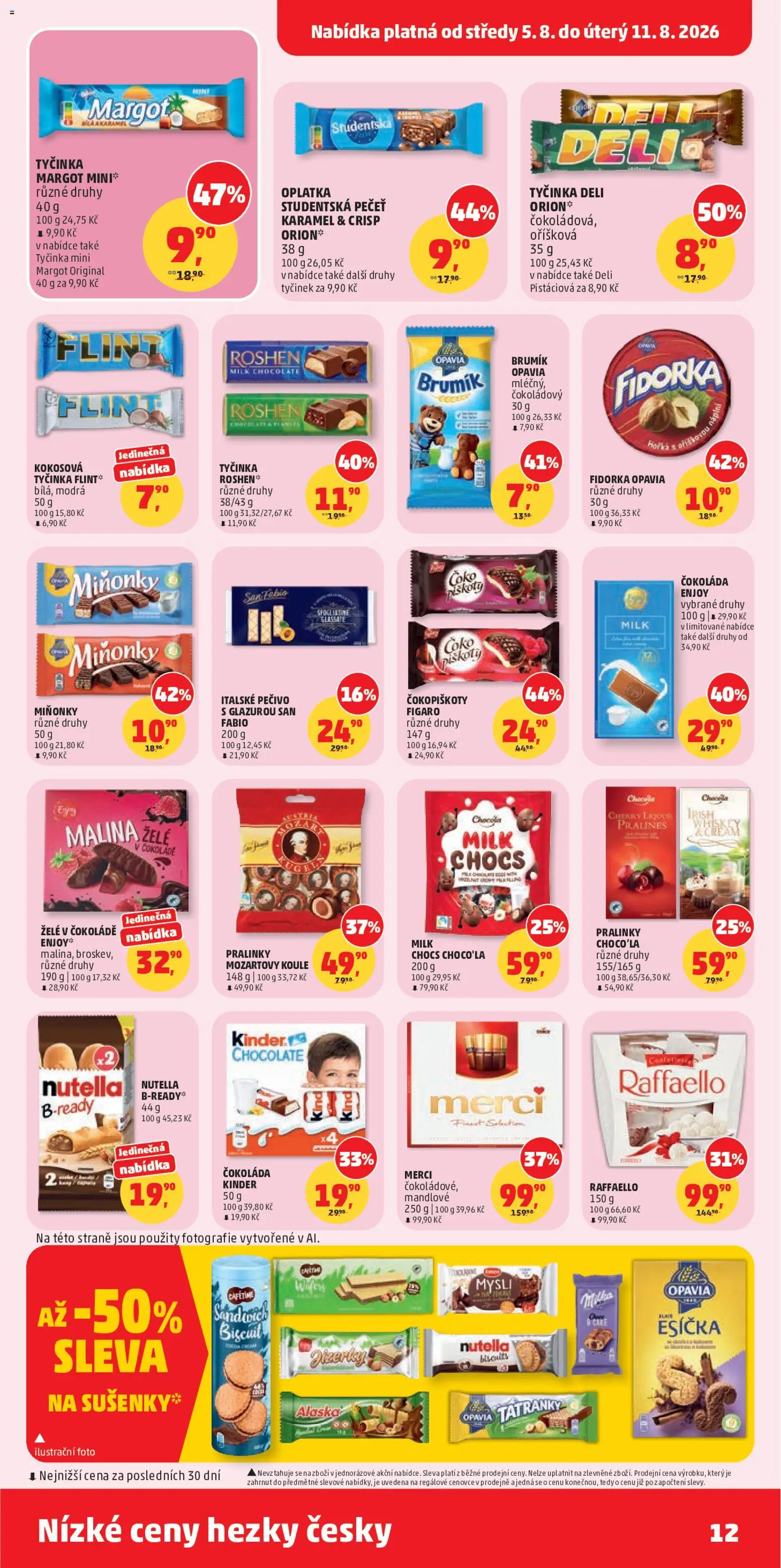 Penny Market leták od 05.08.2026 | Strana: 12 | Produkty: Box, Milk Chocs, Mysli, Fidorka