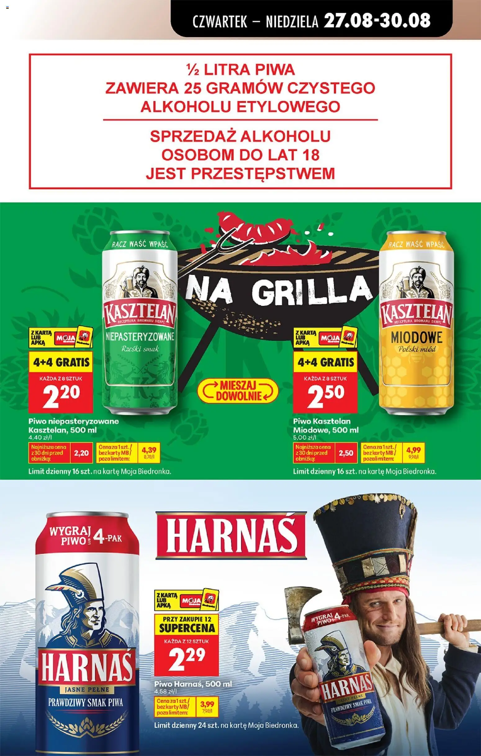 Biedronka gazetka od czwartku od 27.08.2026 | Strona: 71 | Produkty: Miód, Piwo kasztelan, Piwo, Piwo niepasteryzowane