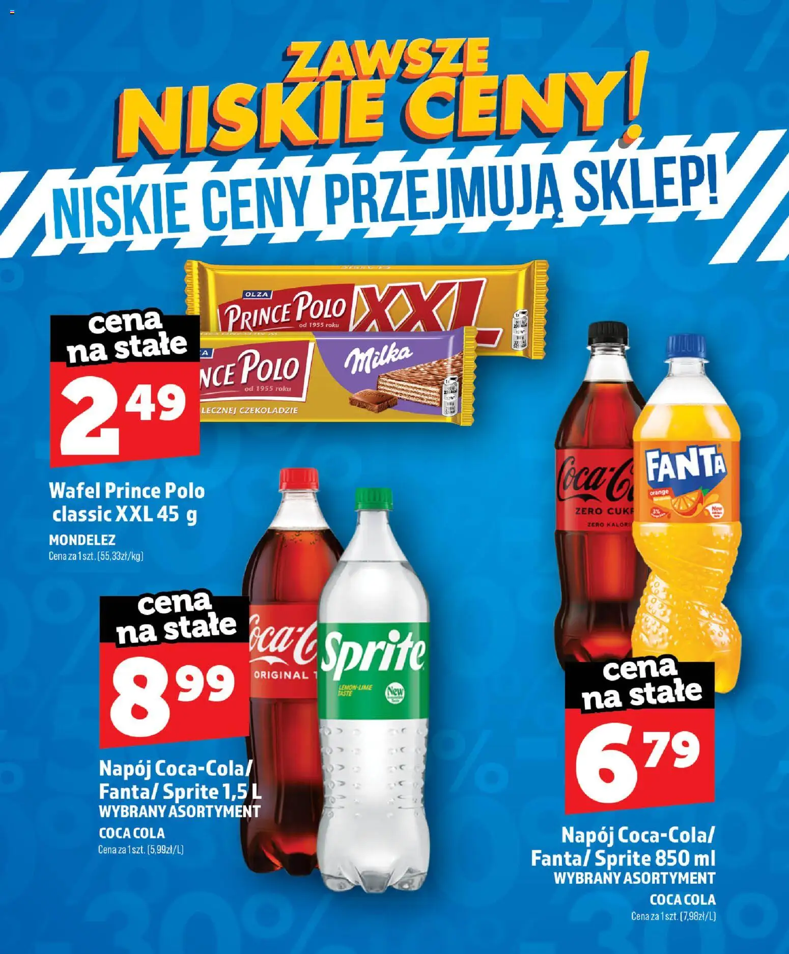 Topaz gazetka - Zawsze Niskie Ceny od 01.07.2026 | Strona: 49 | Produkty: Sprite, Coca cola, Milka