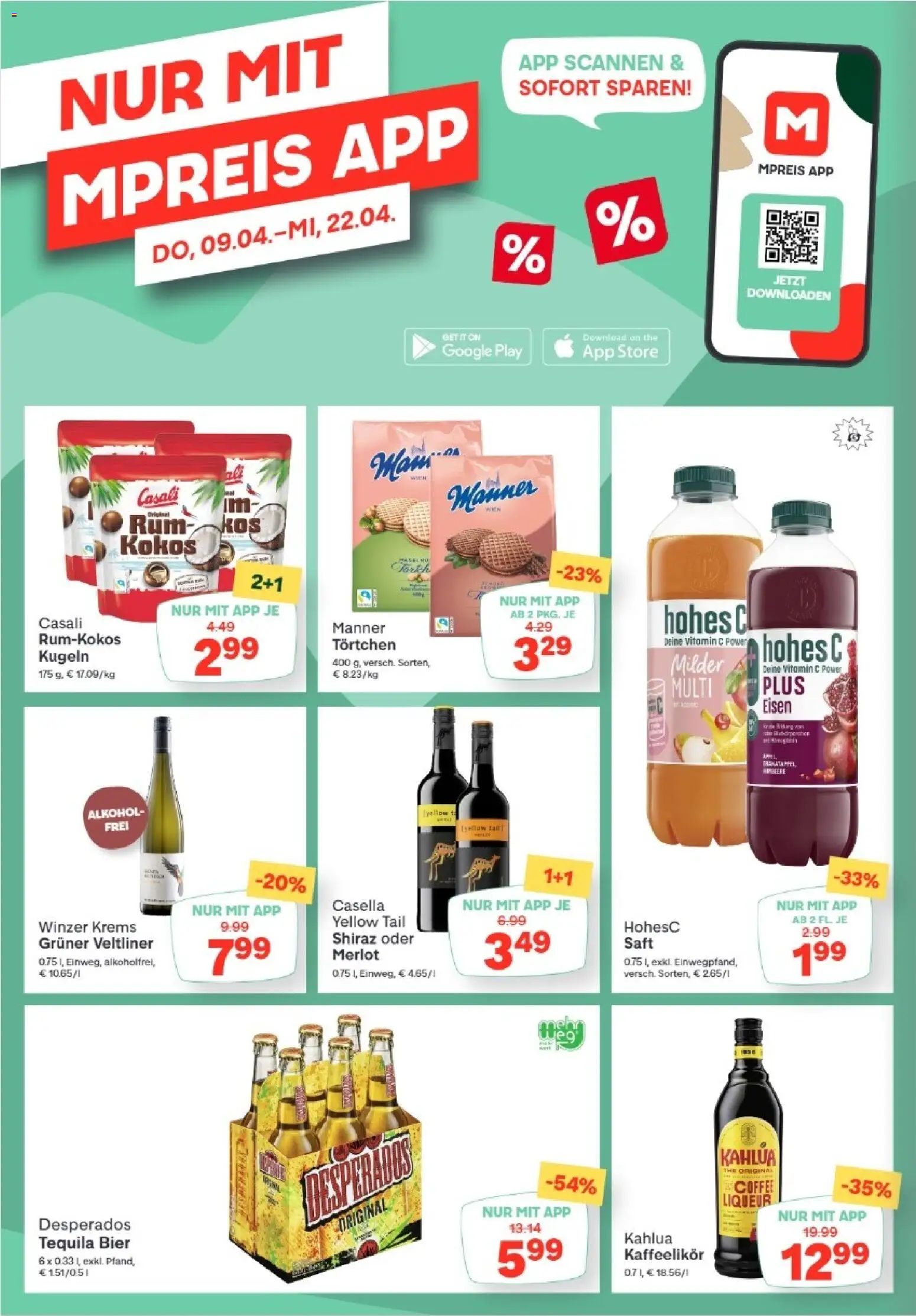 MPREIS Anras gültig ab 16.04.2026 | Seite: 14 | Produkte: Saft, Bier