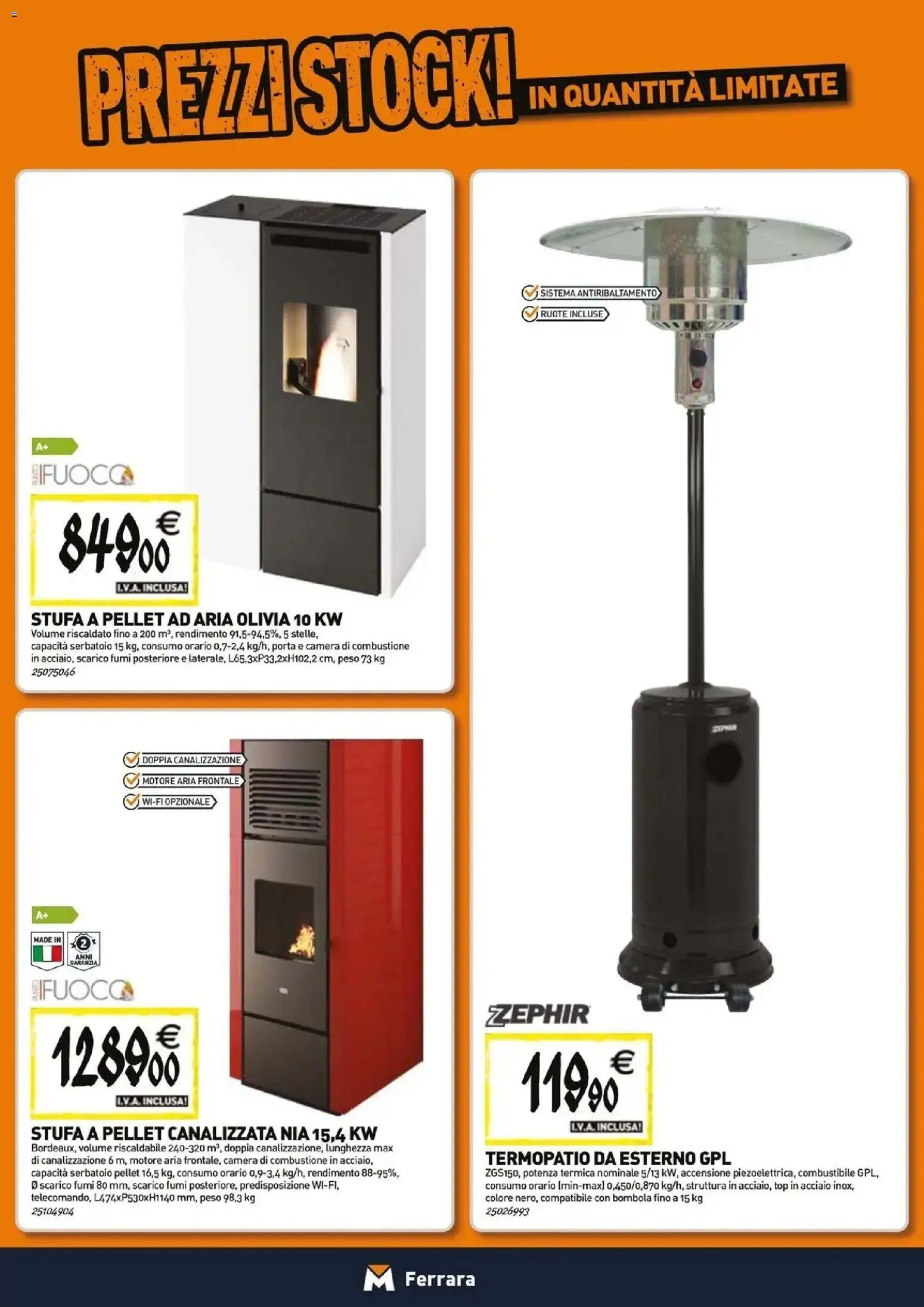 Volantino TECNOMAT del 29/10/2026 | Pagina: 9 | Prodotti: Porta, Stufa a pellet, Stufa, Top