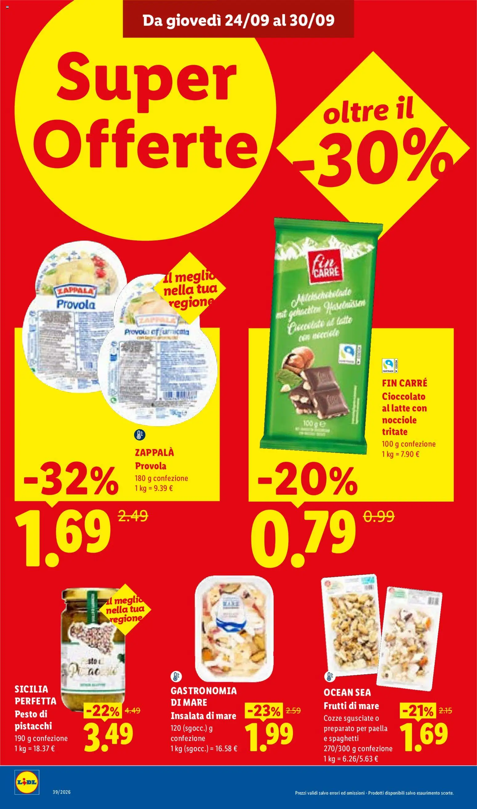 Volantino Lidl del 24/09/2026 | Pagina: 16 | Prodotti: Insalata, Provola, Spaghetti, Paella