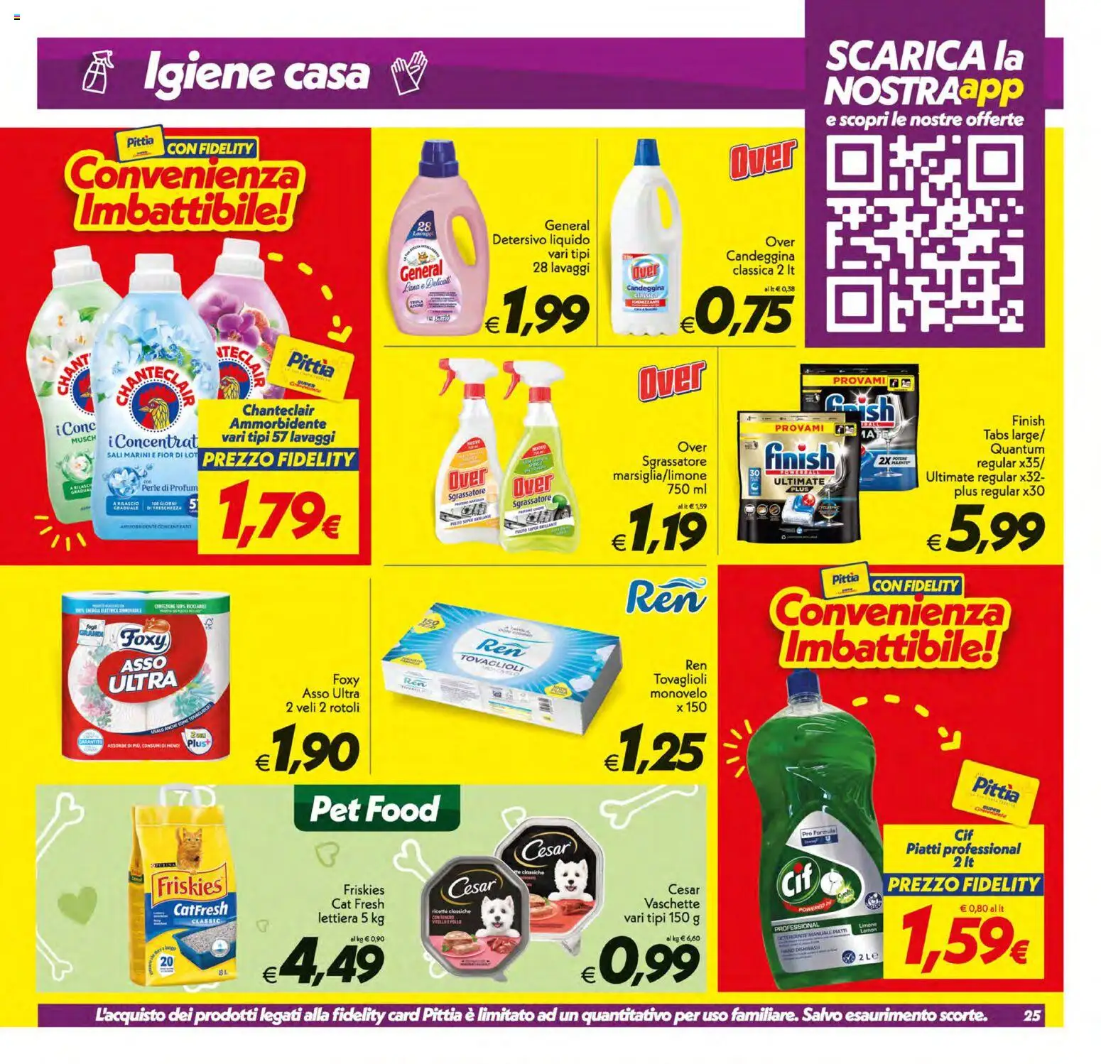 Volantino SuperConveniente del 19.05.2026 | Pagina: 25 | Prodotti: Ammorbidente, Candeggina, The, Vaschette