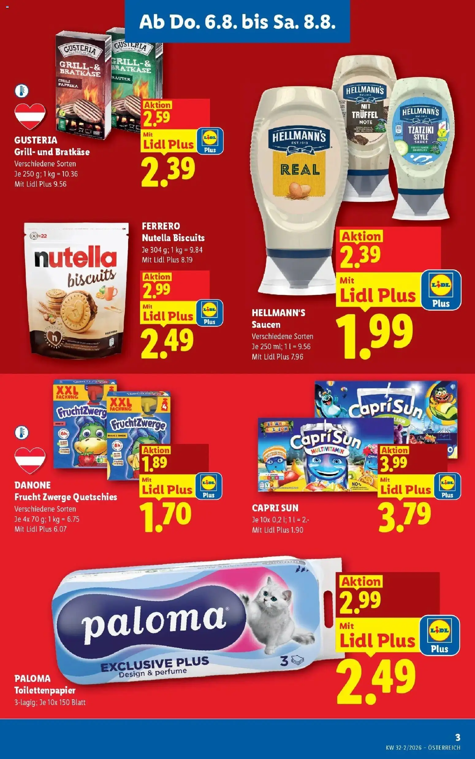 Lidl Flugblatt - Fohnsdorf, Neunkirchen, Graz ab 06.08.2026 - Angebote ab donnerstag | Seite: 3 | Produkte: Chili, Nutella, Grill, Multivitamin