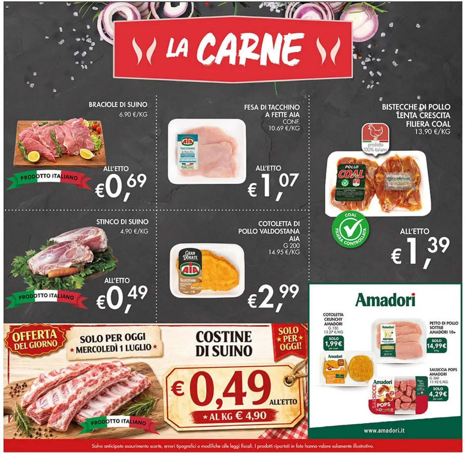 Volantino Coal del 18.06.2026 | Pagina: 5 | Prodotti: Pollo, Suino, Tacchino, Salsiccia