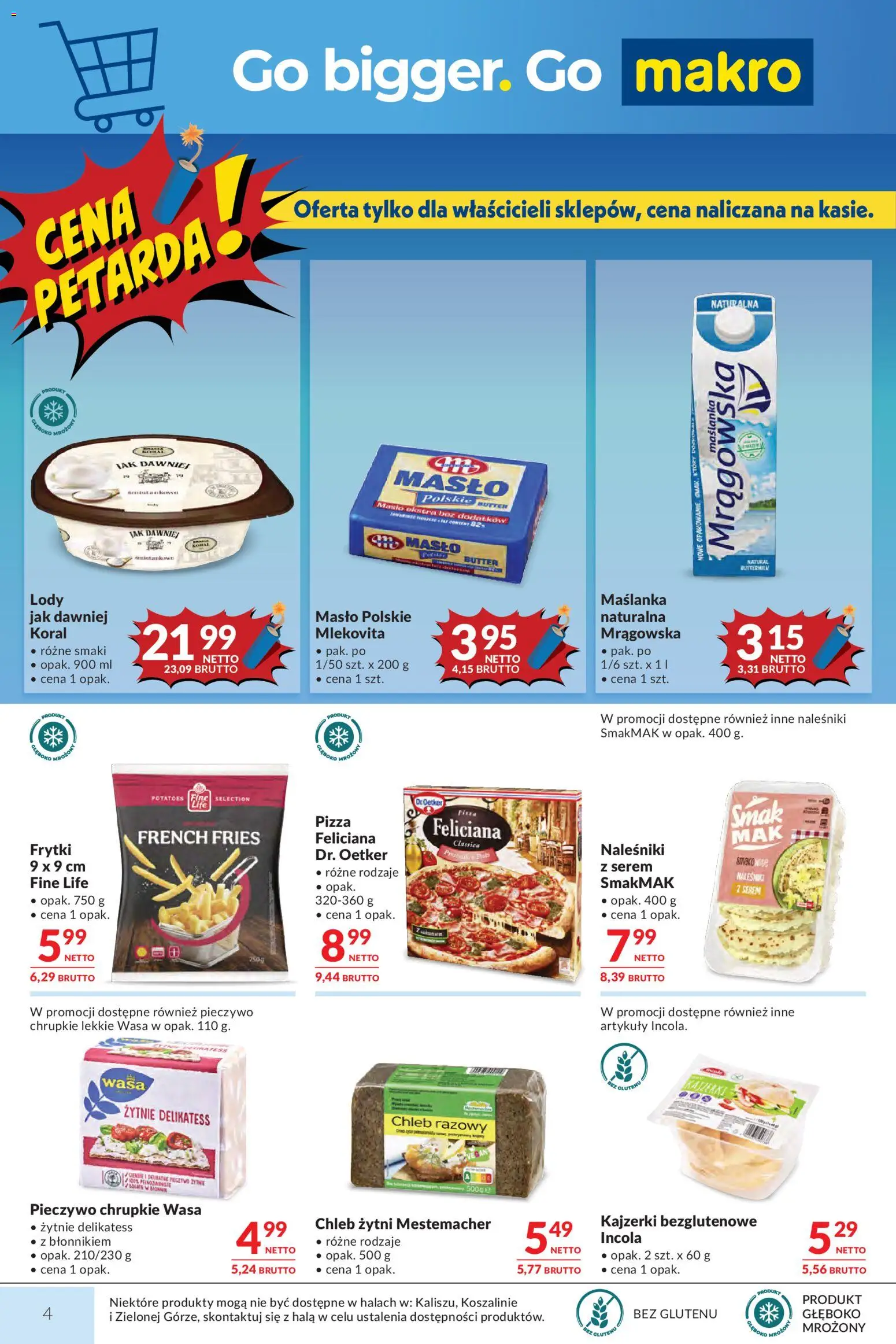 Makro gazetka od 18.08.2026 | Strona: 4 | Produkty: Pieczywo, Serem, Maślanka, Pieczywo chrupkie
