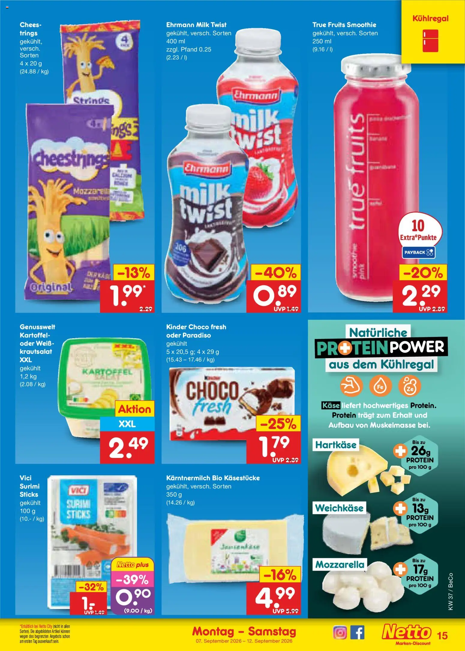 Netto Marken-Discount Prospekt – gültig ab 07.09.2026 | Seite: 21 | Produkte: Käse, Mozzarella
