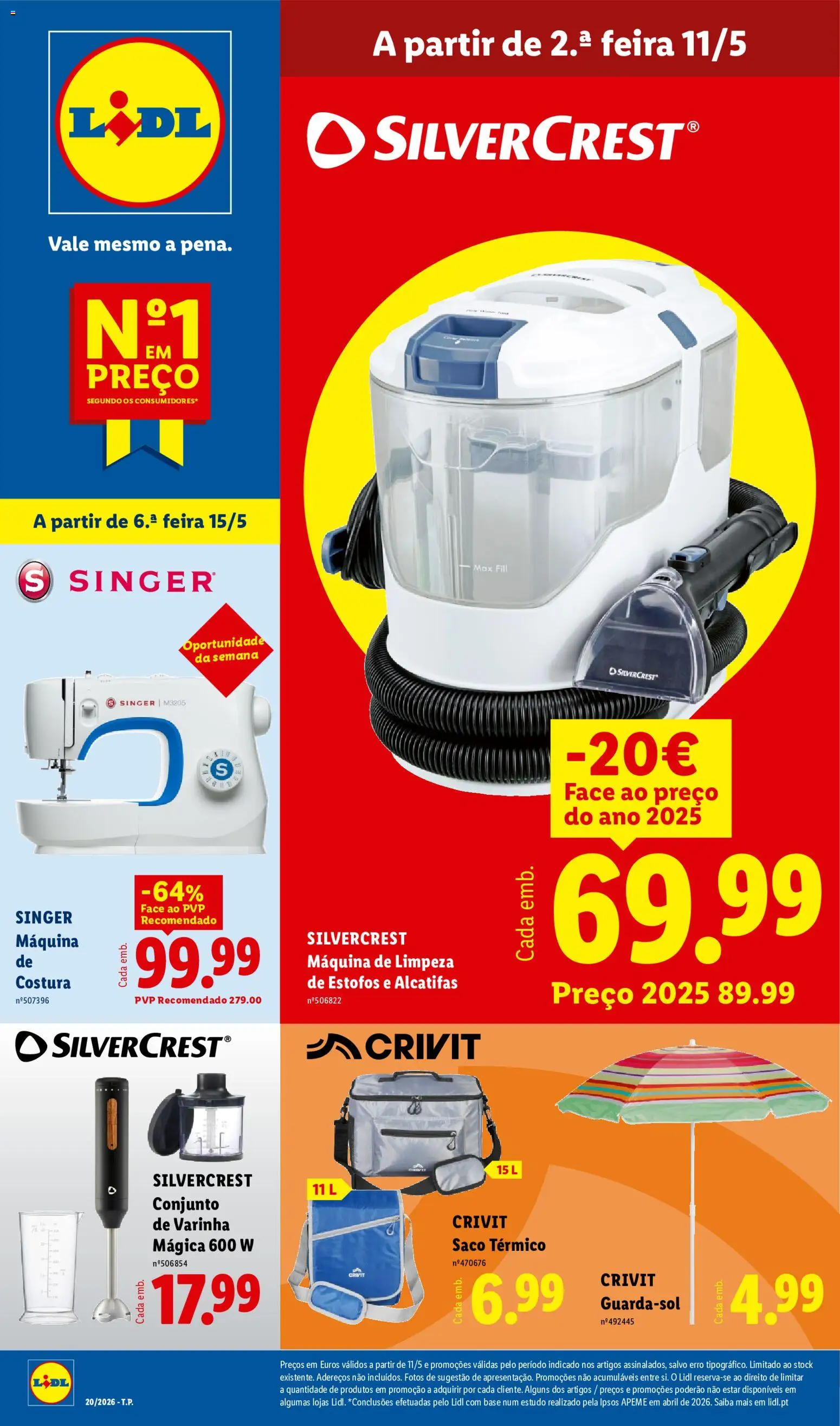 Lidl Novidades │ válido de 11.05.2026 | Página: 1 | Produtos: Máquina de costura, Base