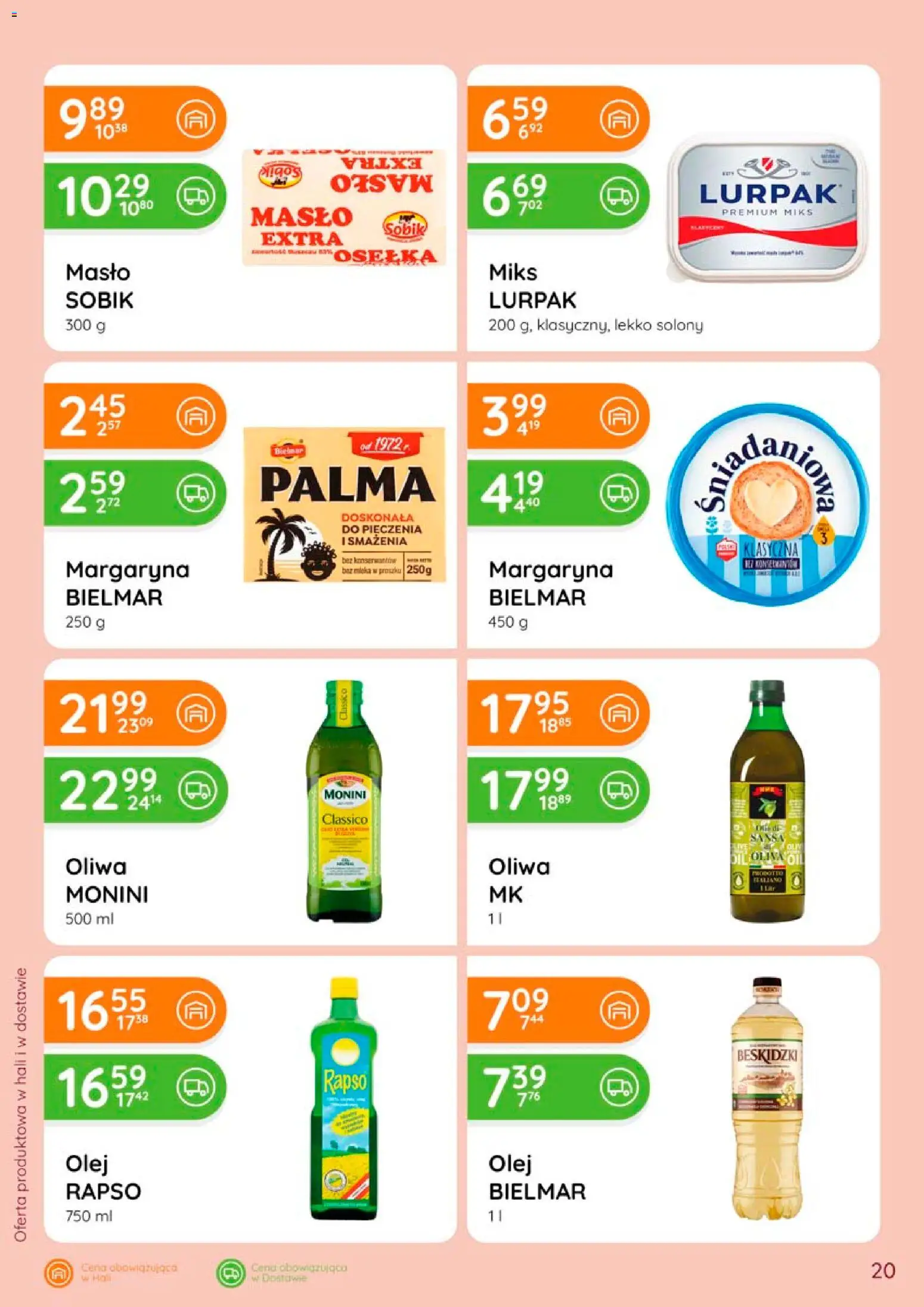 Eurocash gazetka od 28.05.2026 | Strona: 20 | Produkty: Osełka, Oliwa monini, Masło lurpak, Masło
