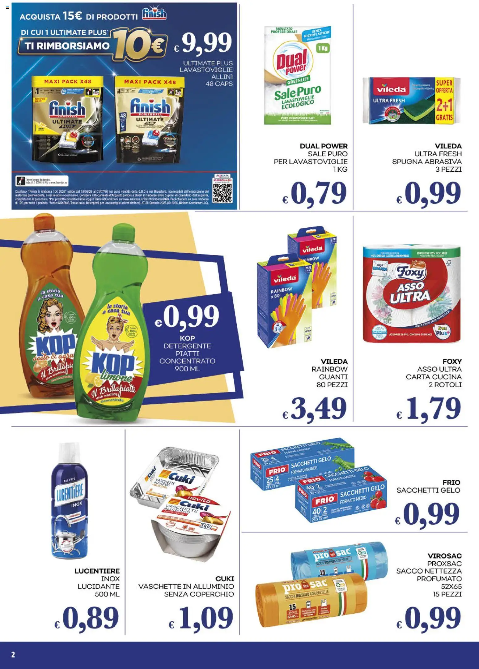 Volantino Pilato del 09.06.2026 | Pagina: 2 | Prodotti: Detergente, Guanti, Lavastoviglie, Vaschette