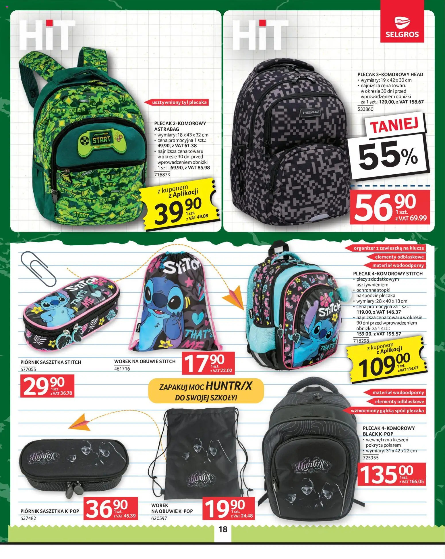 Selgros cash&carry gazetka - Oferta przemysłowa od 16.07.2026 | Strona: 20 | Produkty: Plecak, Gąbka