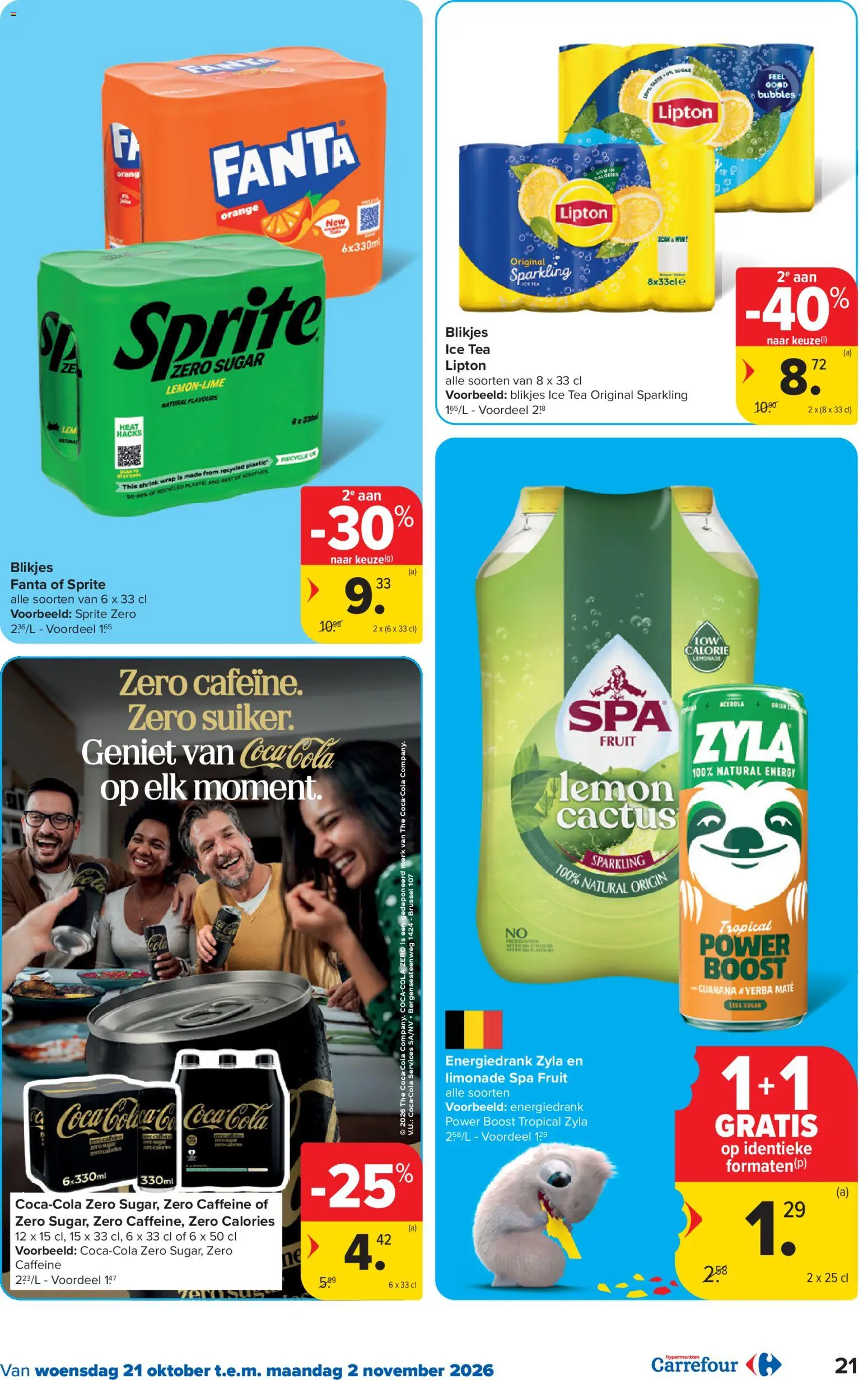 {H1} | Pagina: 21 | Producten: Coca Cola, Fanta, Limonade, Energiedrank