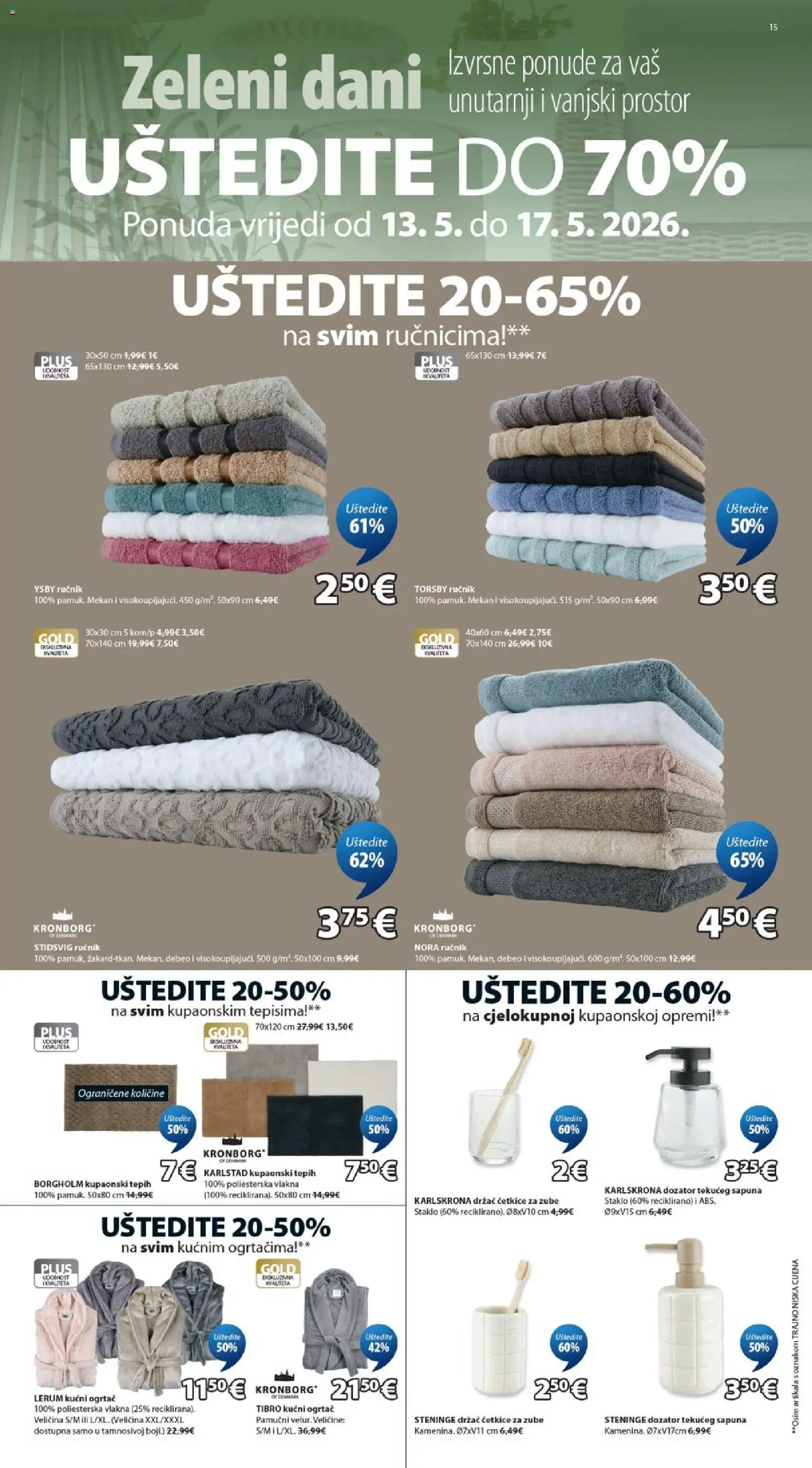 JYSK katalog | vrijedi od 13.05.2026 | Stranica: 15