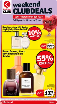Hugo Boss, Joop!, Jill Sander, Calvin Klein, Nikos, Davidoff en Cacharel geuren, Diverse geuren van Hugo Boss, Joop!, Jill Sander, Calvin Klein, Nikos, Davidoff en Cacharel - Voorbeeld van een folder van Kruidvat, geldig van 12.05.2026 | Pagina: 51