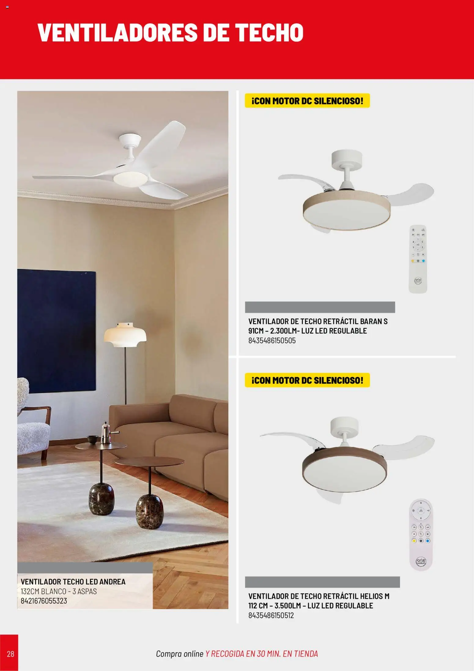 Brico Depôt Catálogo Climatización 2026 │ válido desde el 04/05/2026 | Página: 28 | Productos: Luz LED, Ventilador