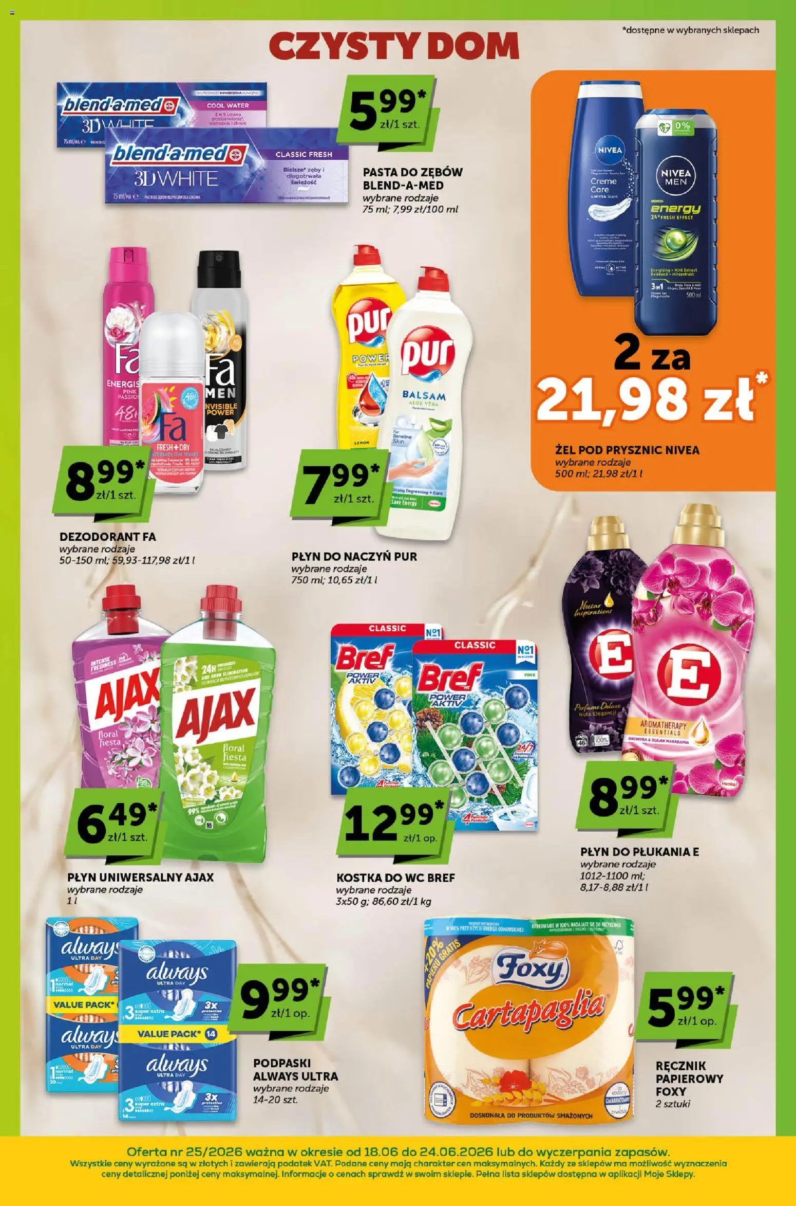 ABC gazetka - Sprawdź, co więcej od 18.06.2026 | Strona: 7 | Produkty: Podpaski, Prysznic, Żel pod prysznic, Ręcznik papierowy