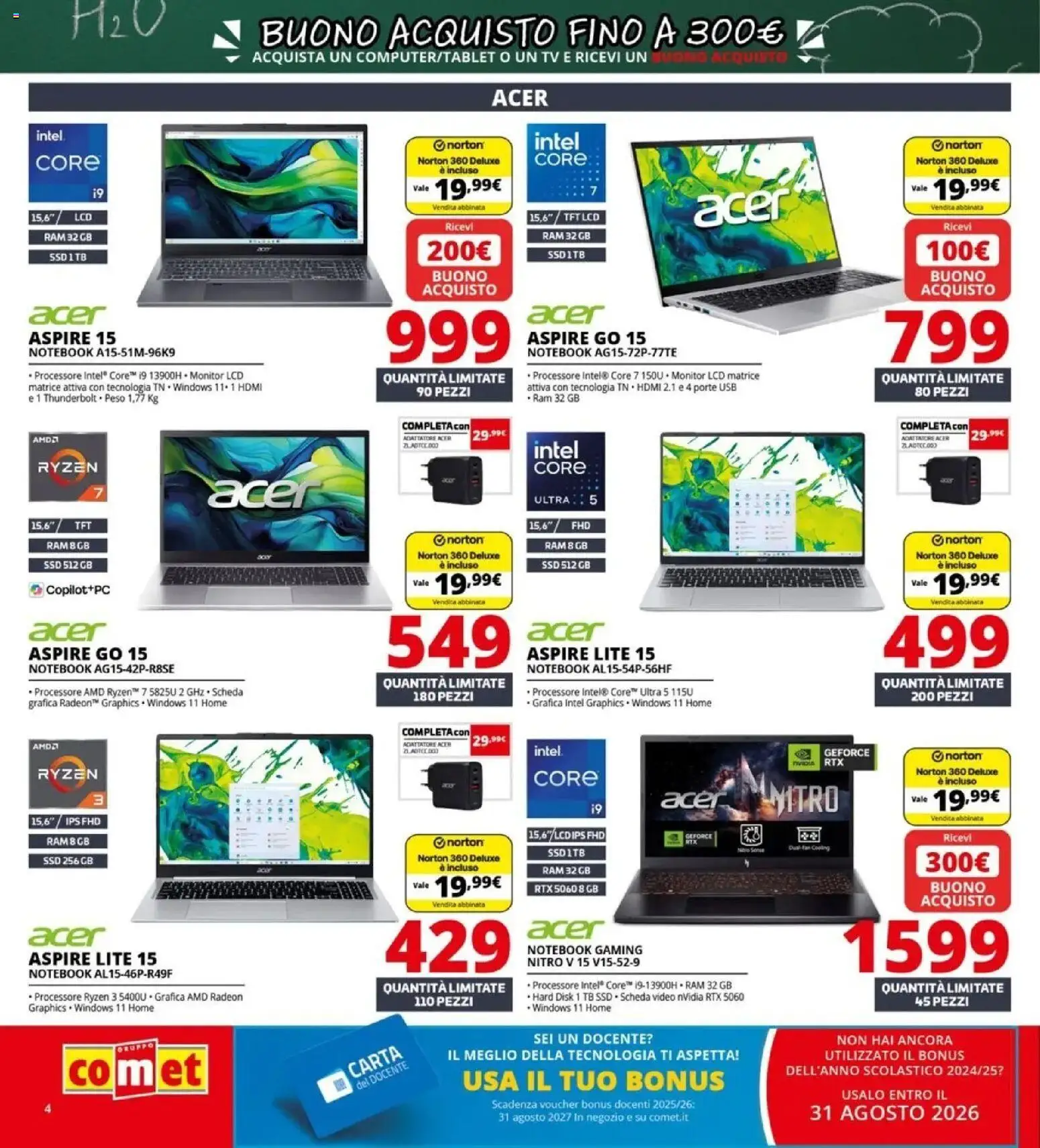 Nuovo Comet - Back to school dal 20/08/2026 > offerte anteprima 🛍️ | Pagina: 4 | Prodotti: Monitor, TV, Video, Adattatore
