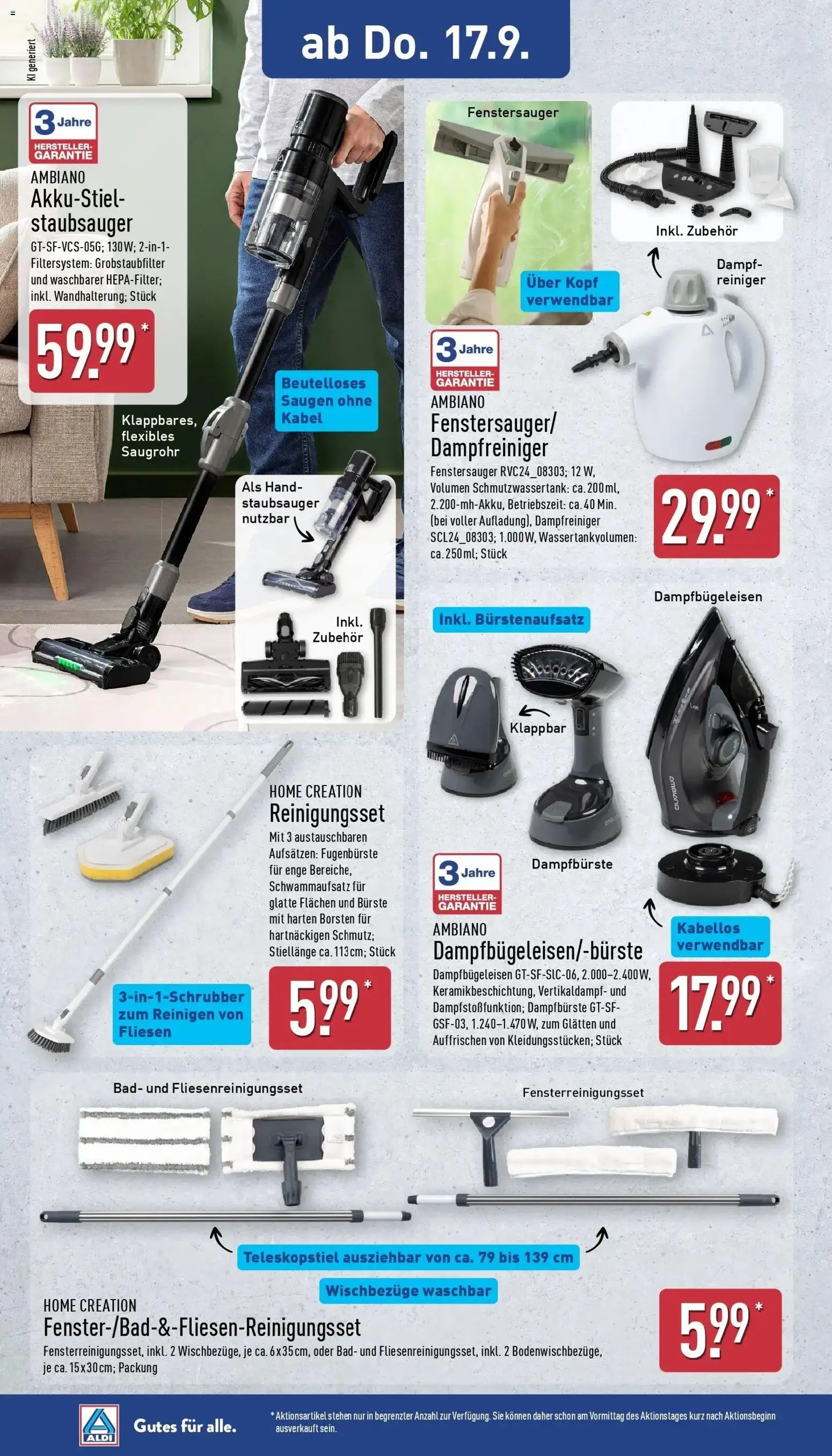 Aldi Aktueller Prospekt (ab 15.09.2026) » Angebote Online | Seite: 24 | Produkte: Staubsauger, Bad, Bürste, Home creation