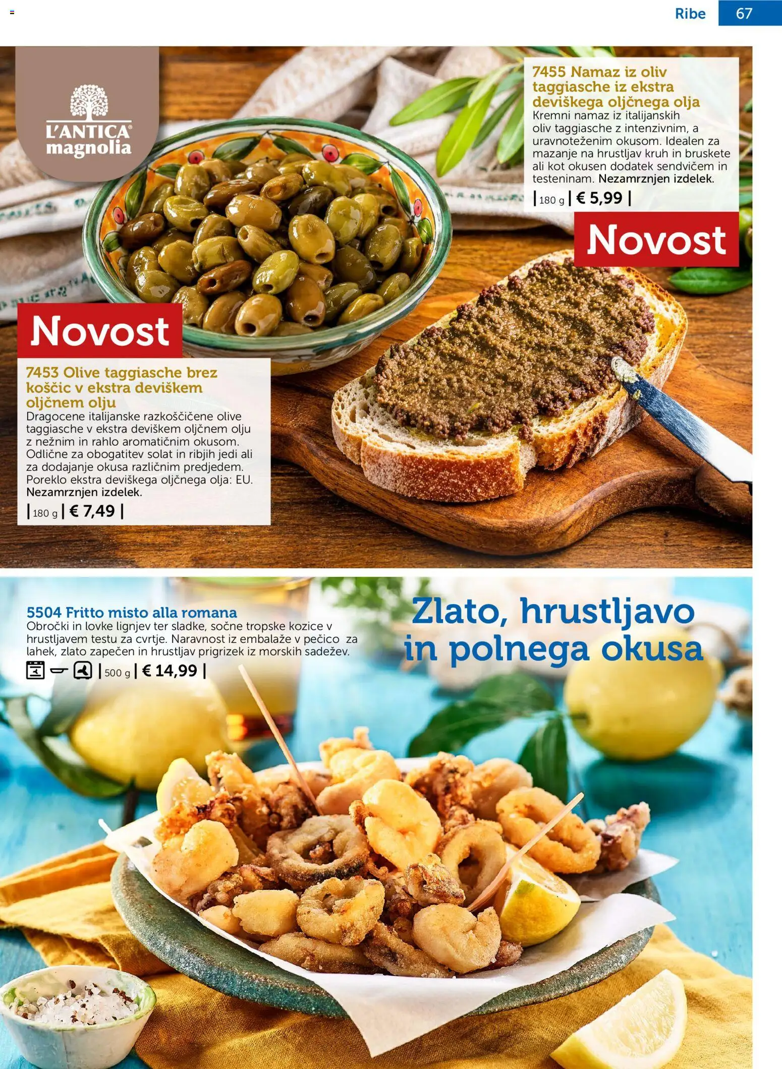 Novi Bofrost katalog ponudbe – veljaven od 01.10.2026 | Stran: 65 | Izdelki: Kozice, Olive, Kruh, Ribe