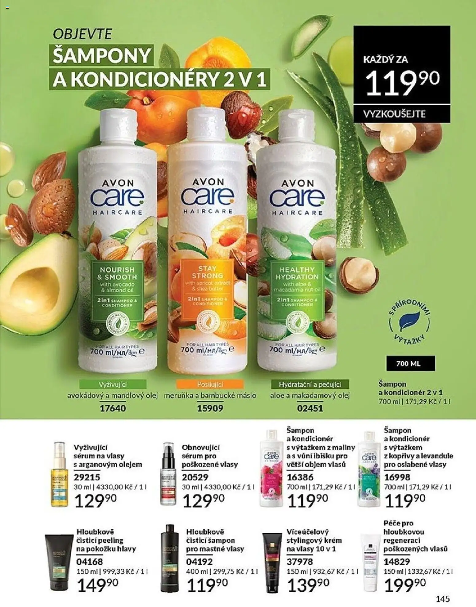 Avon Katalog 04/2026 od 01.04.2026 | Strana: 145 | Produkty: Olej, Sérum, Maliny, Peeling