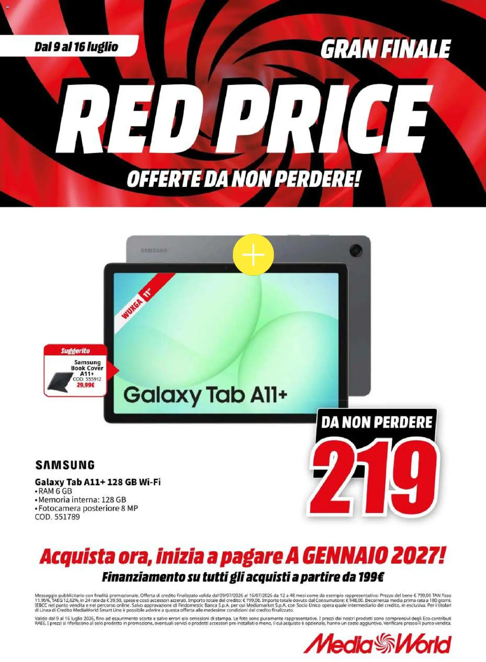 Volantino Media World del 09/07/2026 | Pagina: 24 | Prodotti: Samsung Galaxy, Fotocamera, Samsung