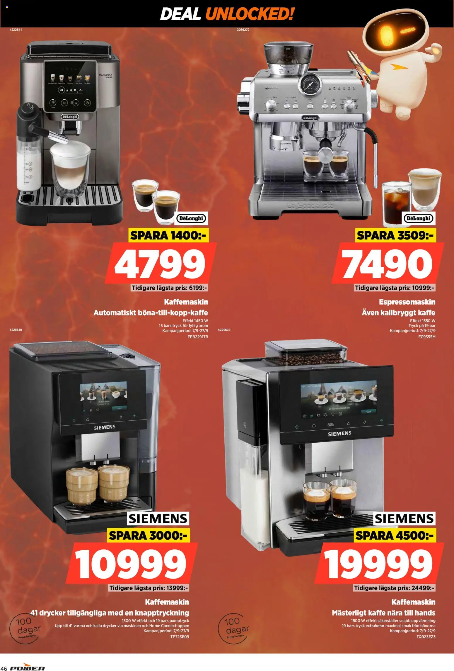 Power reklamblad aktuell från 14/09/2026 | Sida: 46 | Produkter: Kaffe, Kaffemaskin, Drycker