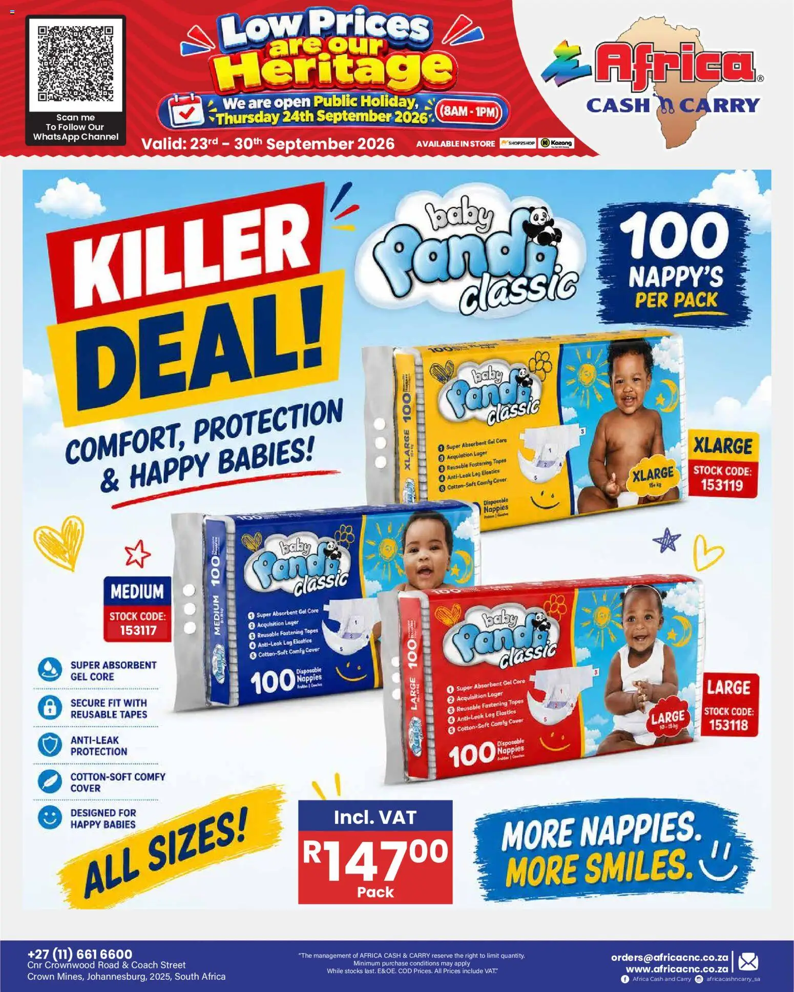 New Africa Cash & Carry catalogue – valid from 23/09/2026 | Page: 11 | Products: Cover, Hare, Stock, Nappies