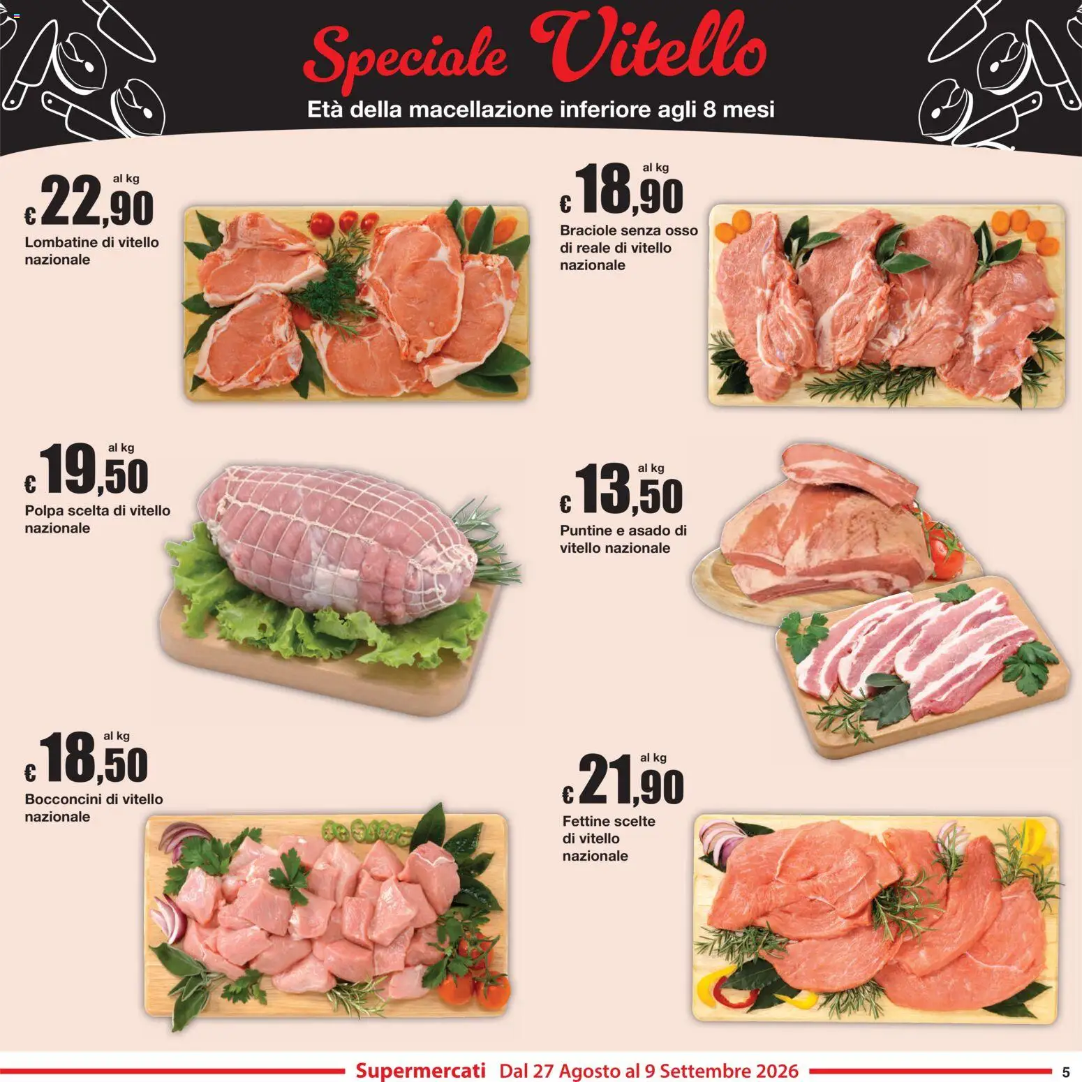 Volantino Sì con Te del 27/08/2026 | Pagina: 5 | Prodotti: Vitello