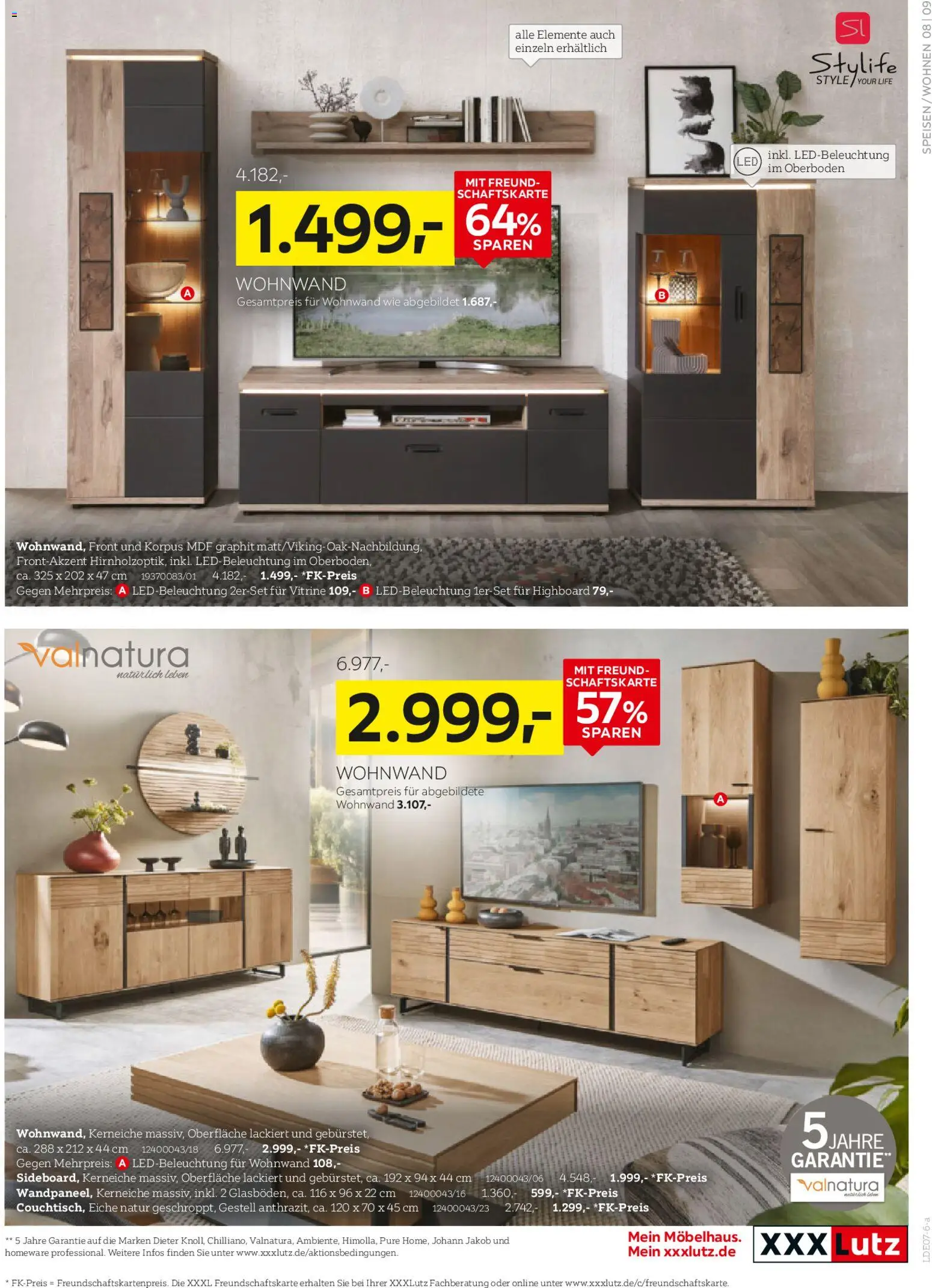 XXXLutz Deutschlands größter SSV – gültig ab 20.06.2026 | Seite: 9 | Produkte: Wohnwand, HIghboard, Vitrine