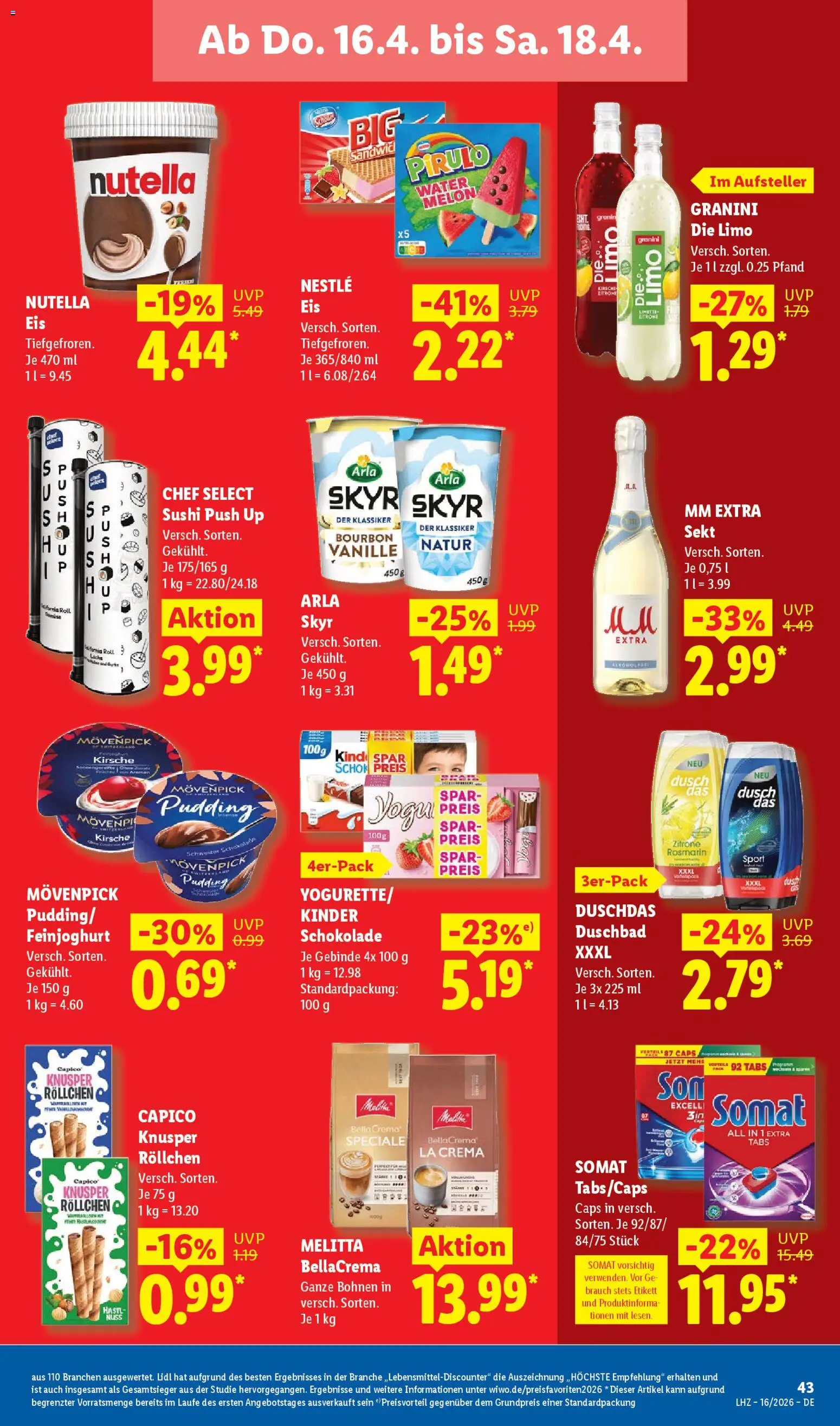 Lidl Prospekt – gültig ab 13.04.2026 | Seite: 65 | Produkte: Melitta, Schokolade, Granini, Bourbon