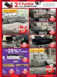Conforama aktionen ab 03.06.2026 gültig | Seite: 4 | Produkte: Sofa, TV, Top, Ecksofa