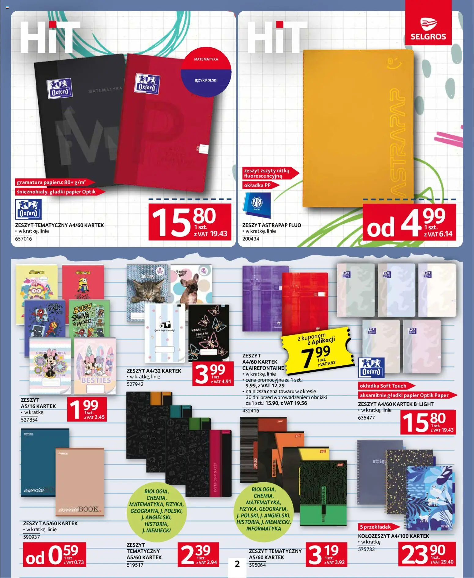 Selgros cash&carry gazetka - Back to school od 27.08.2026 | Strona: 2 | Produkty: Zeszyt