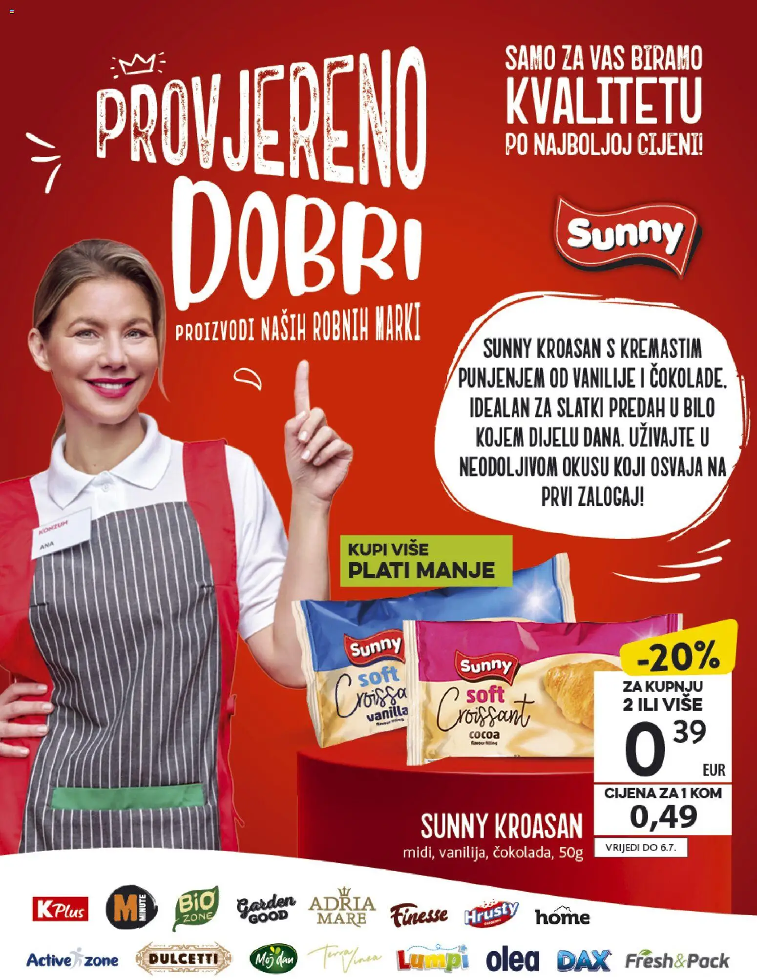 Konzum HR akciós ujság - amely érvényes a következő dátumtól: 10.06.2026 | Oldal: 46 | Termékek: Croissant