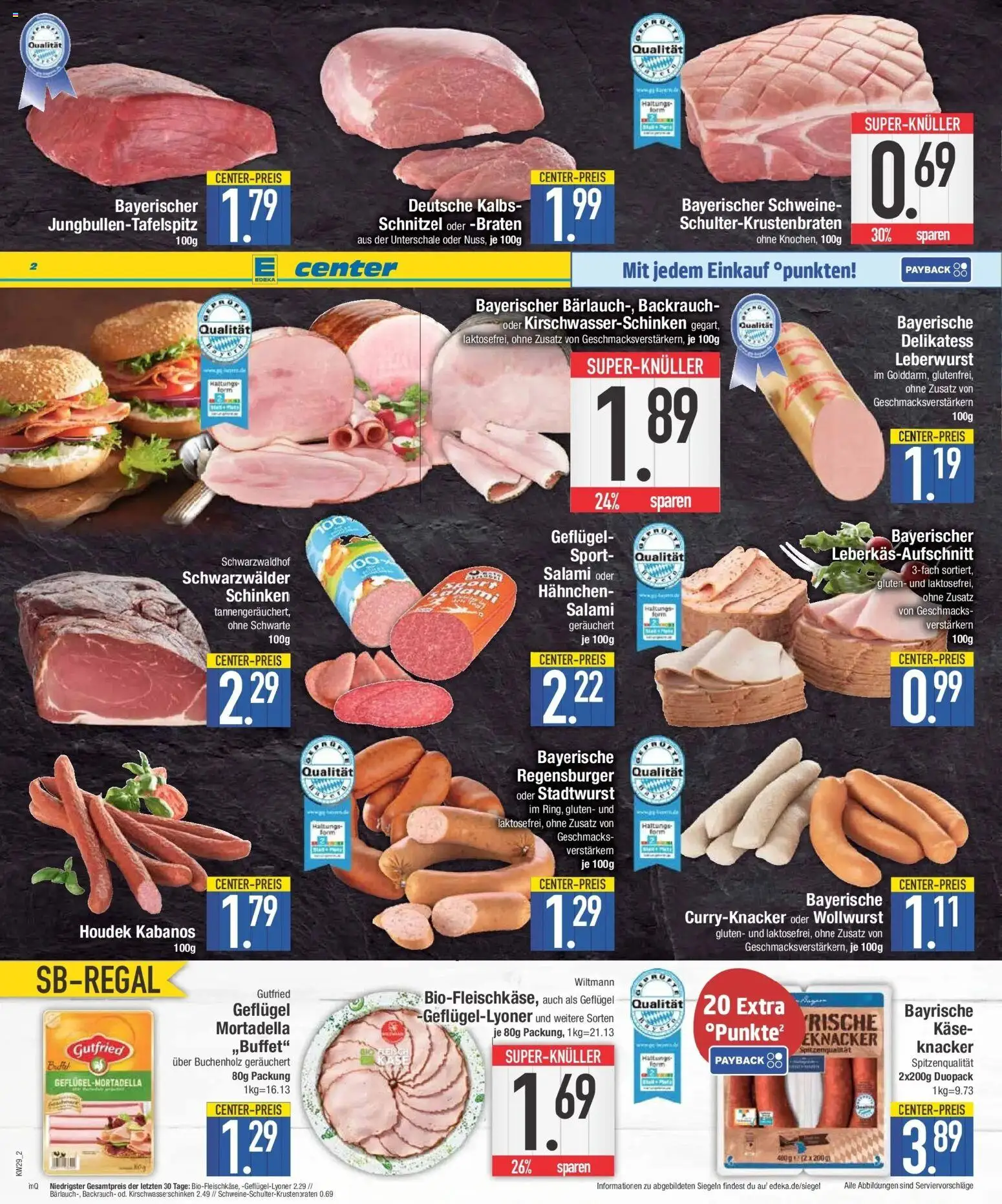 E center Prospekt Neuburg An Der Donau – gültig ab 13.07.2026 | Seite: 2 | Produkte: Käse, Schnitzel, Salami, Schinken