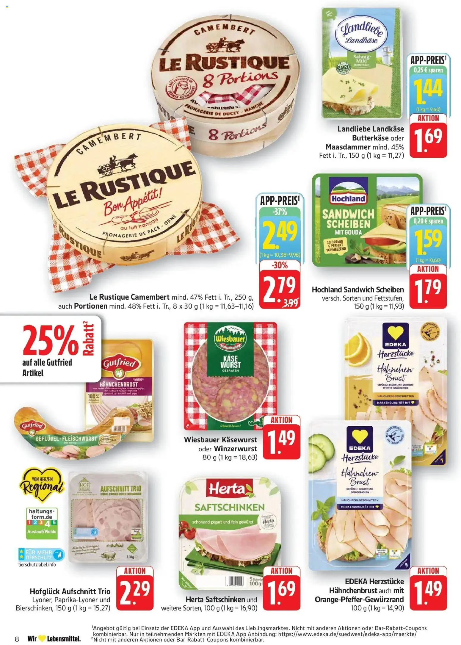 Edeka Prospekt Göppingen (ab 05.10.2026) » Angebote Online | Seite: 10 | Produkte: Hahnchen, Käse, Gouda, Orangen
