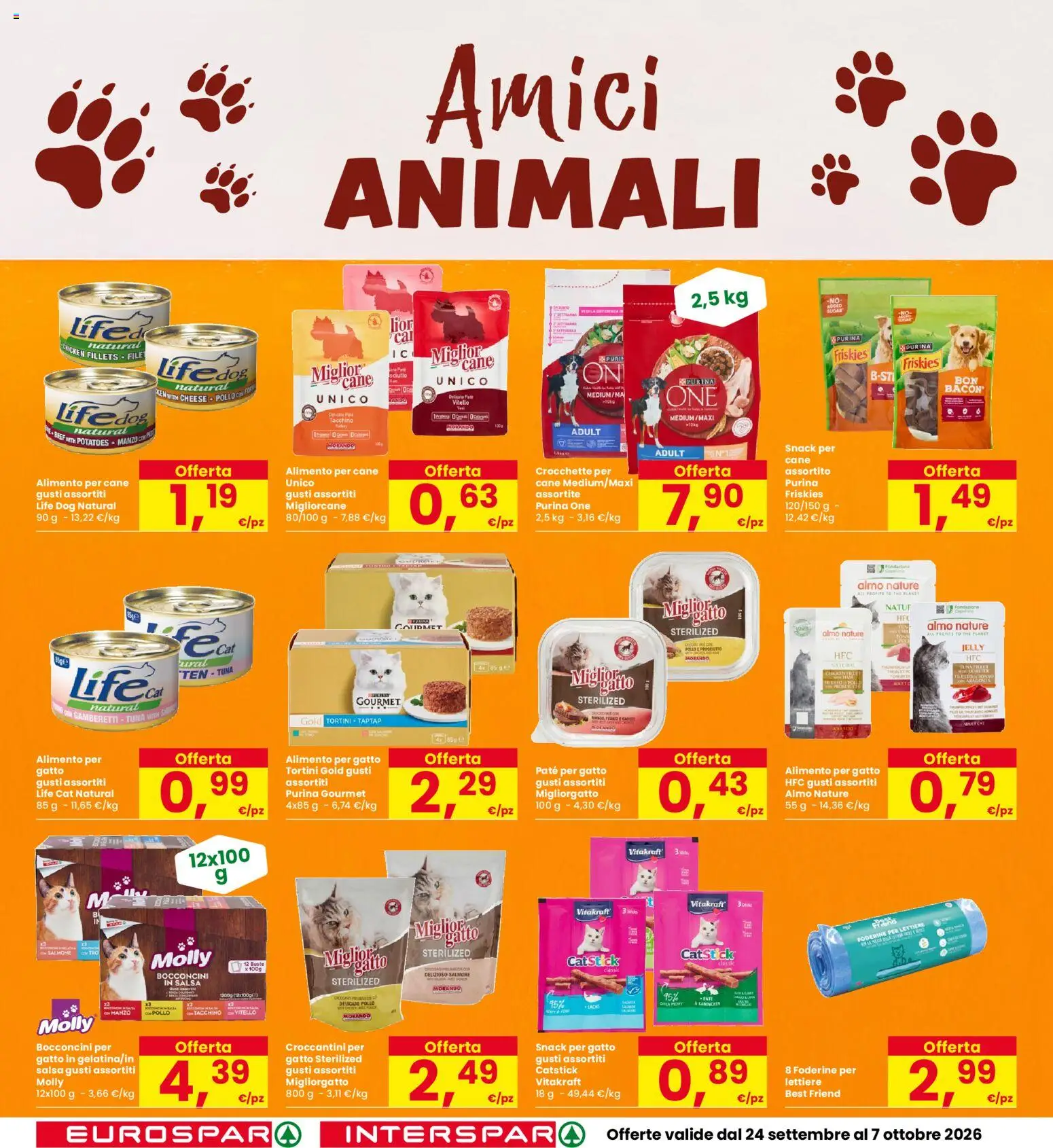 Volantino Eurospar del 24/09/2026 | Pagina: 28 | Prodotti: Pollo, Salmone, Salsa, Crocchette