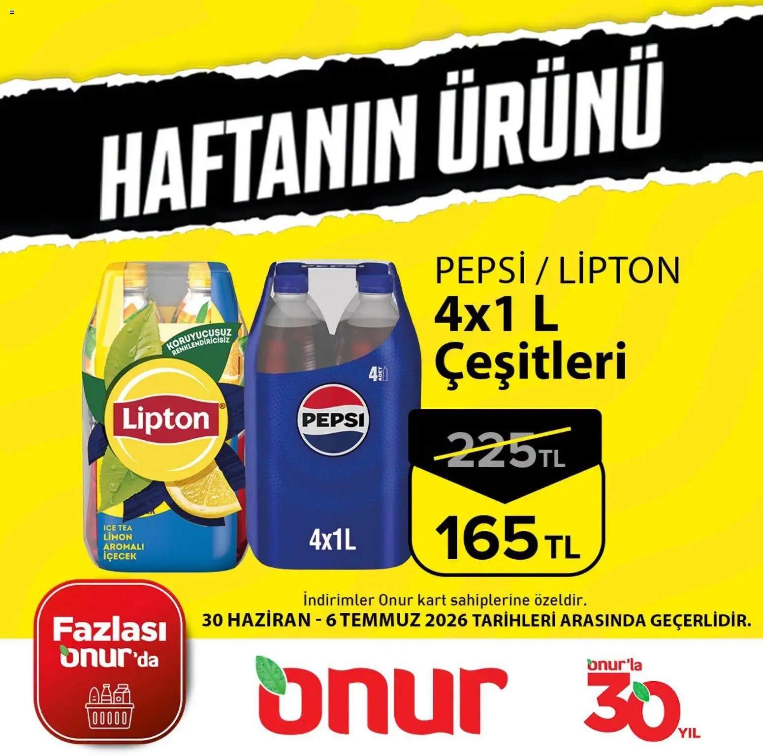 Onur Market - Haftanın Ürünü - 30 Haziran 2026 tarihinden itibaren geçerlidir | Sayfa: 1 | Ürünler: Limon, Ice tea