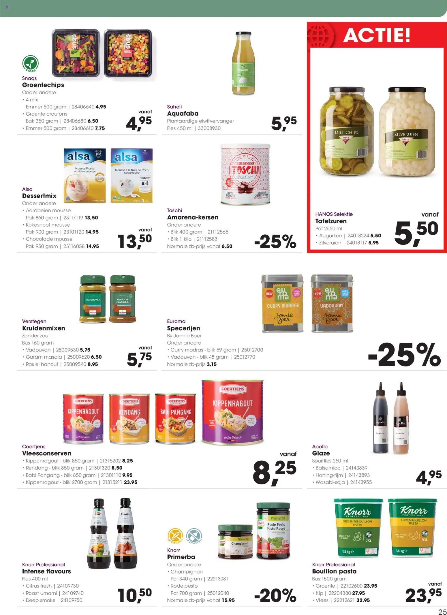 {H1} | Pagina: 25 | Producten: Champignon, Vlees, Chips, Bouillon